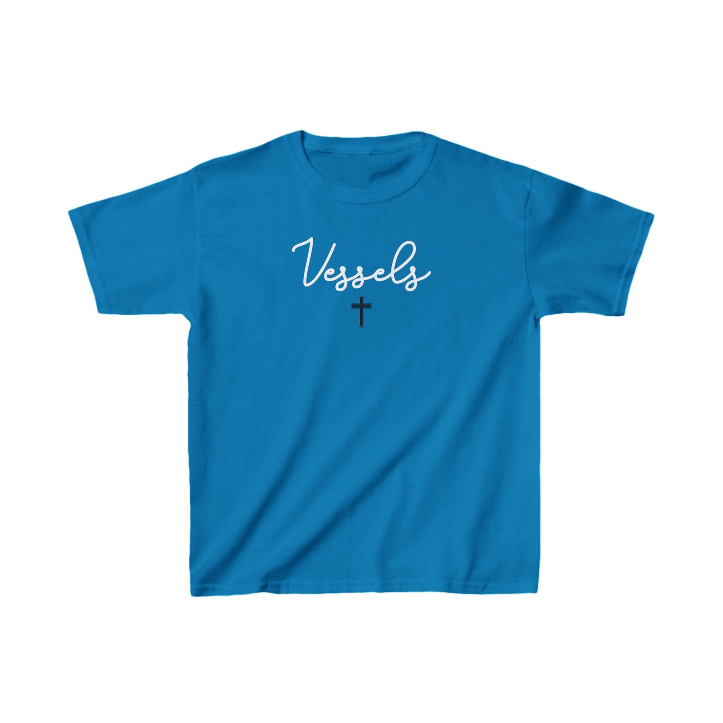 Kids Heavy Cotton™ Tee - 'Vessels' Graphic Tee with Cross Design
