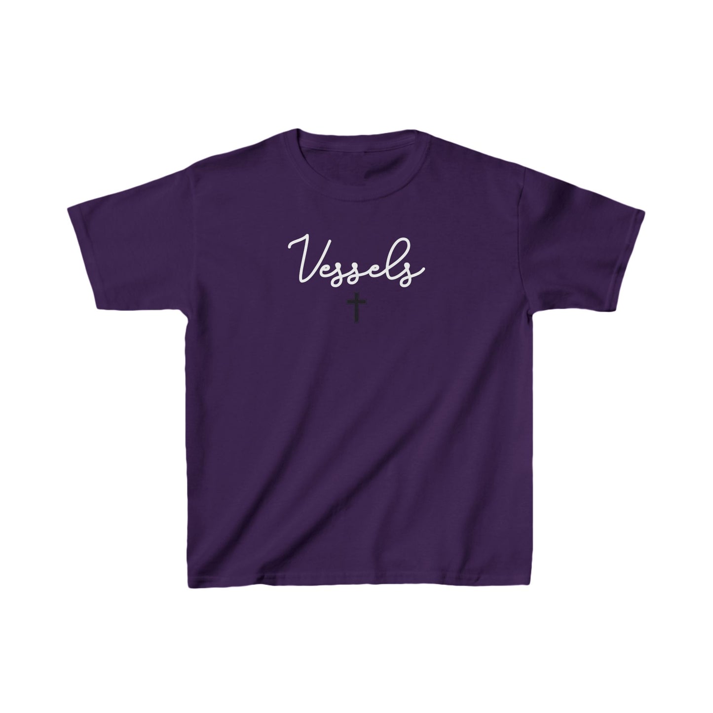 Kids Heavy Cotton™ Tee - 'Vessels' Graphic Tee with Cross Design