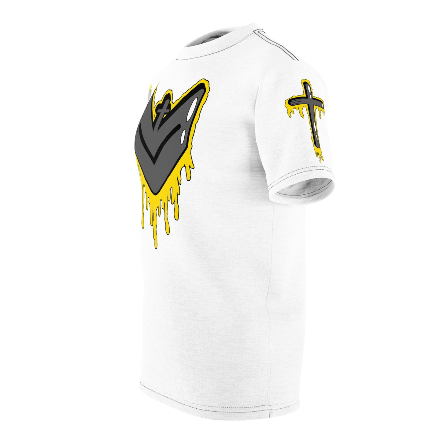 Yellow Drippy Graphic Tee - Edgy Design for Streetwear Lovers