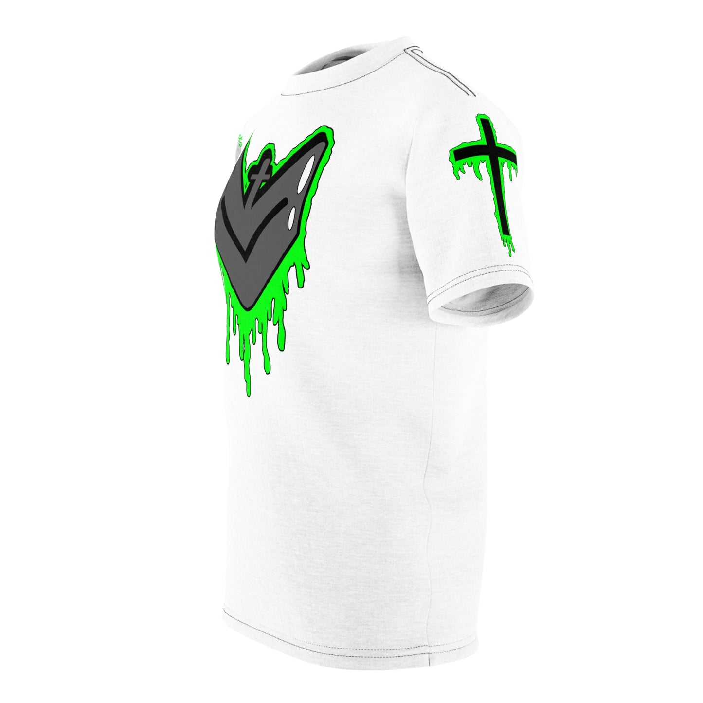 Green Drippy Graphic Tee - Edgy Design for Streetwear Lovers