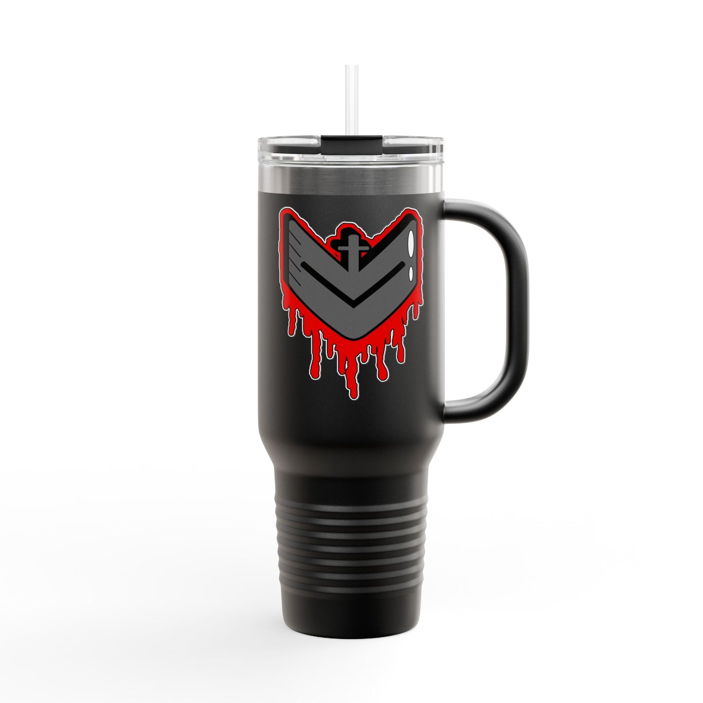 Vessels Graffiti Insulated Travel Mug, 40oz - Cross, Jesus Died for Us, Religious Gift, Large Stainless Steel Tumbler, Christian Witness,