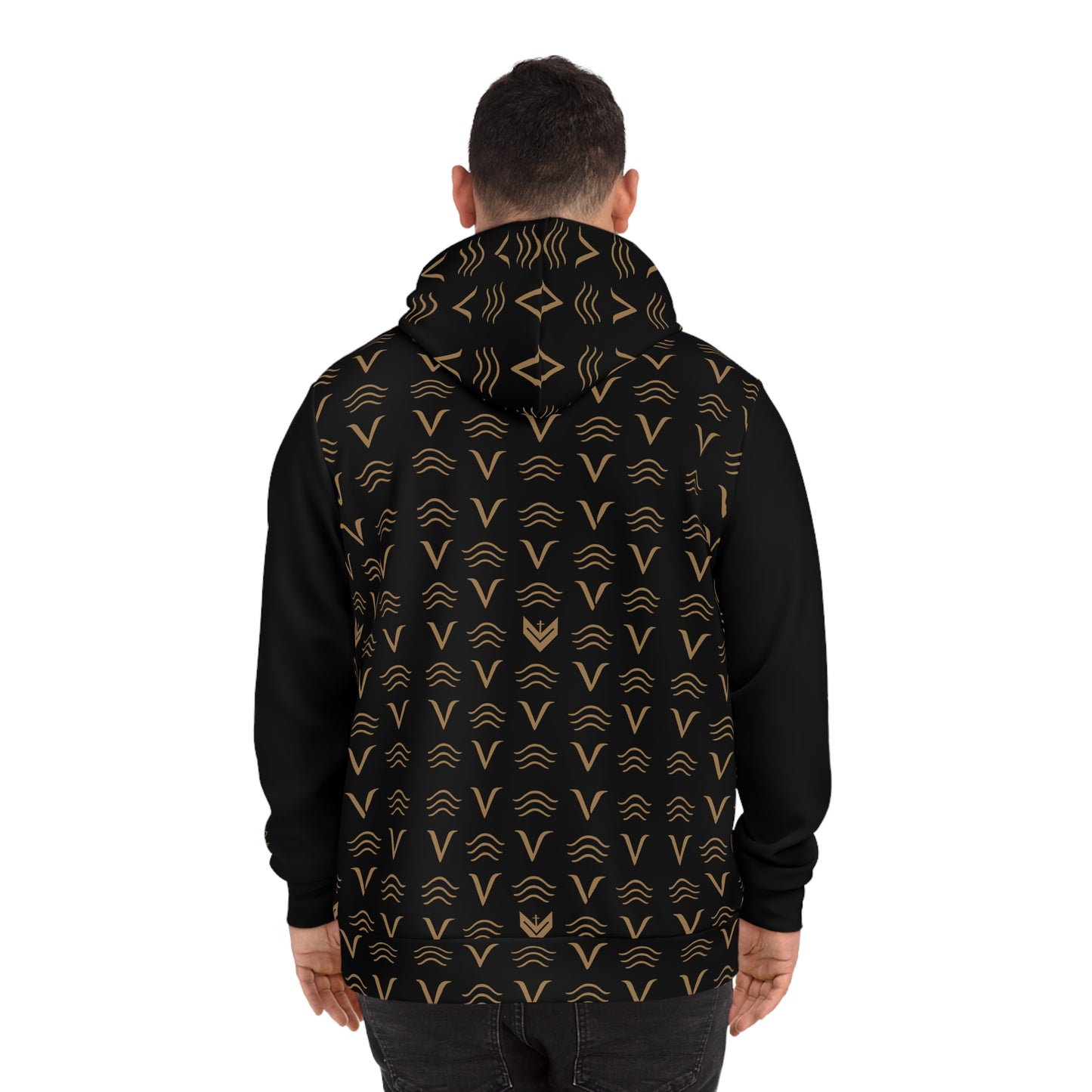 Vessels Luxe Black and Tan Hoodie: God First, Prayer Warrior Fashion