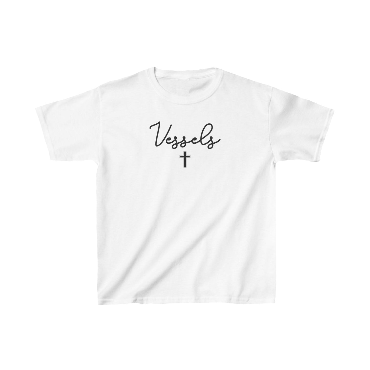 Kids Heavy Cotton™ Tee - 'Vessels' Graphic Tee with Cross Design