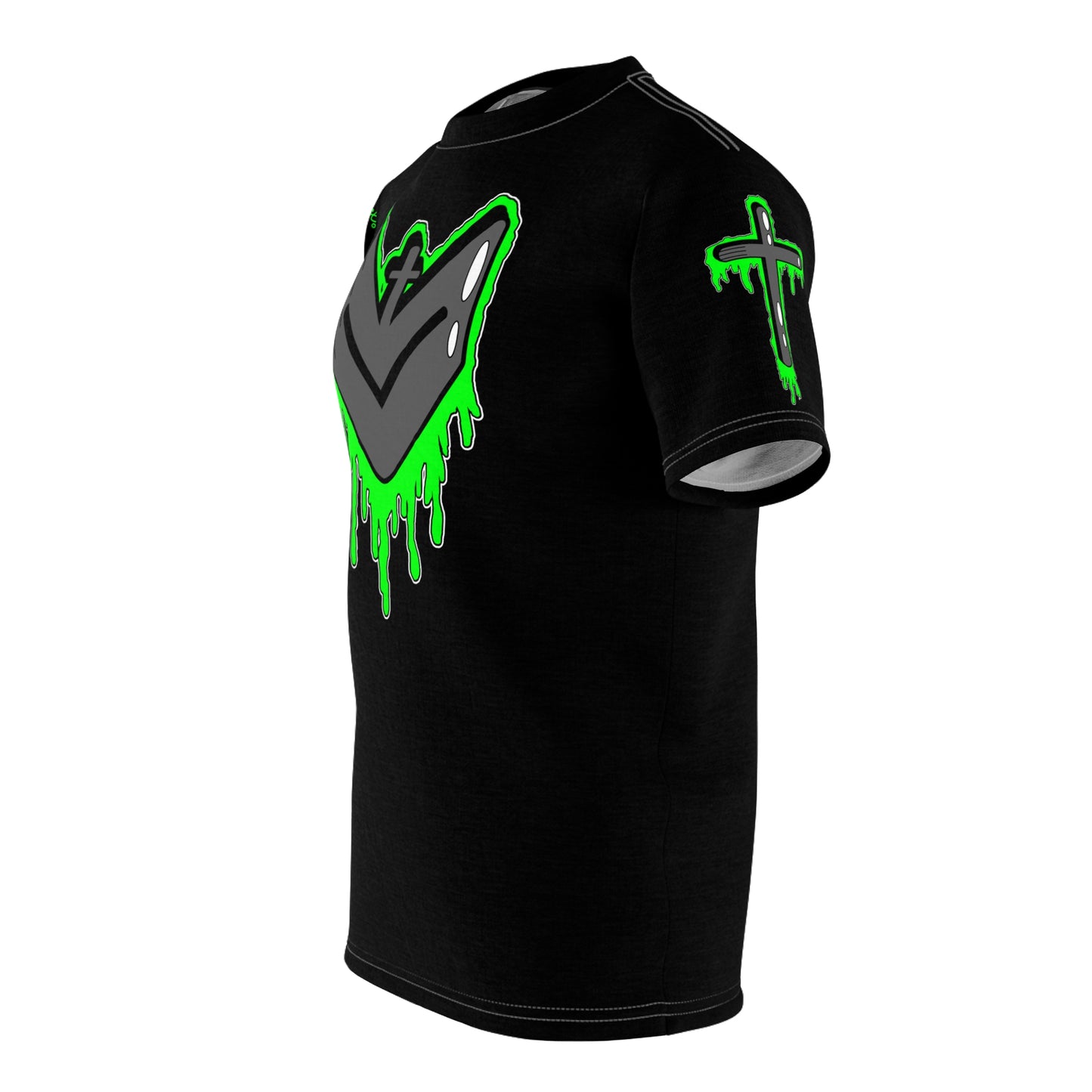 Green Drippy Graphic Tee - Edgy Design for Streetwear Lovers