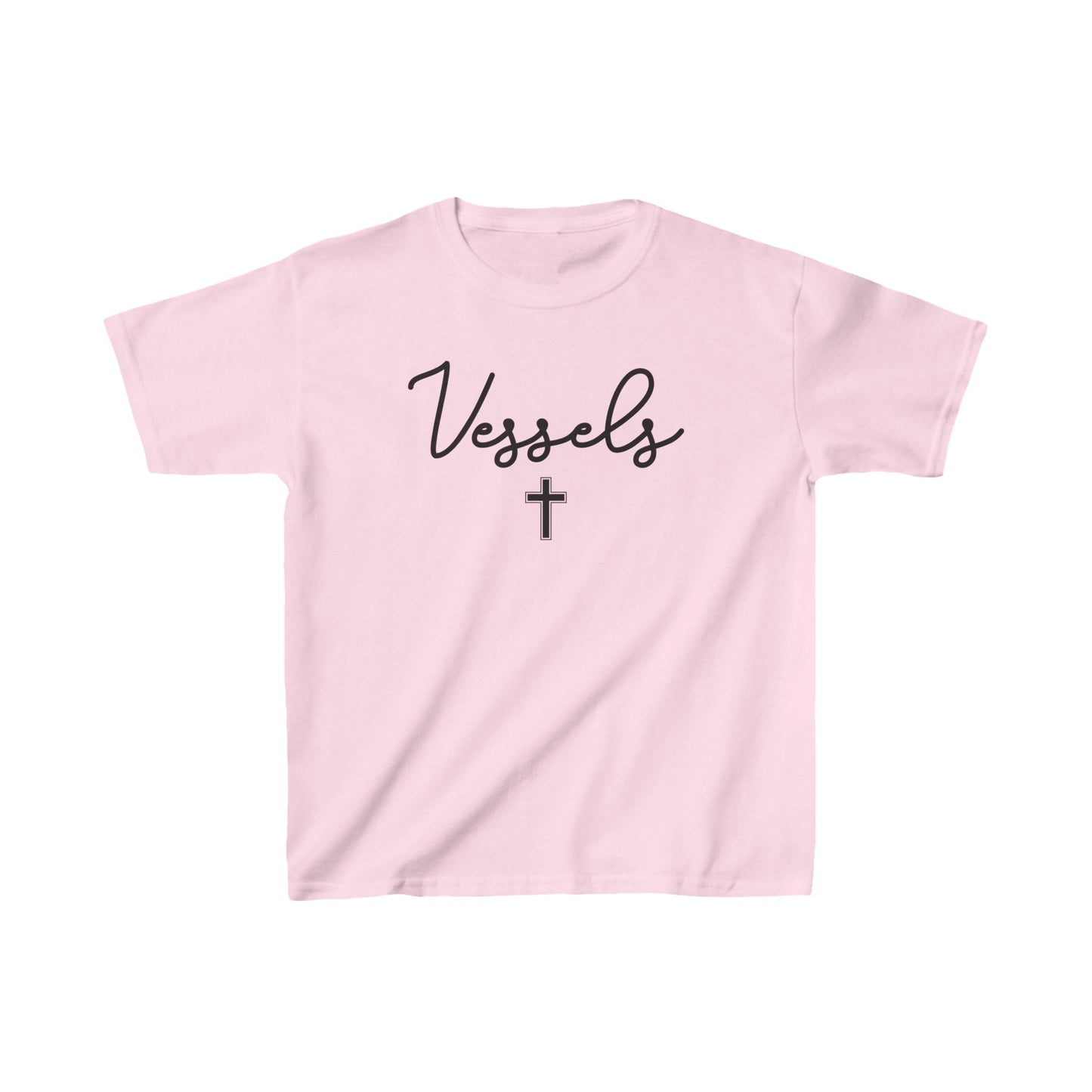 Kids Heavy Cotton™ Tee - 'Vessels' Graphic Tee with Cross Design