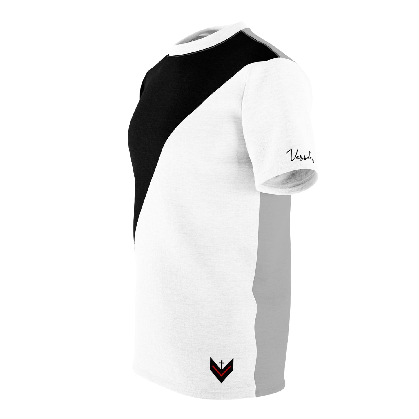 Slash Unisex Tee - Black Gray White