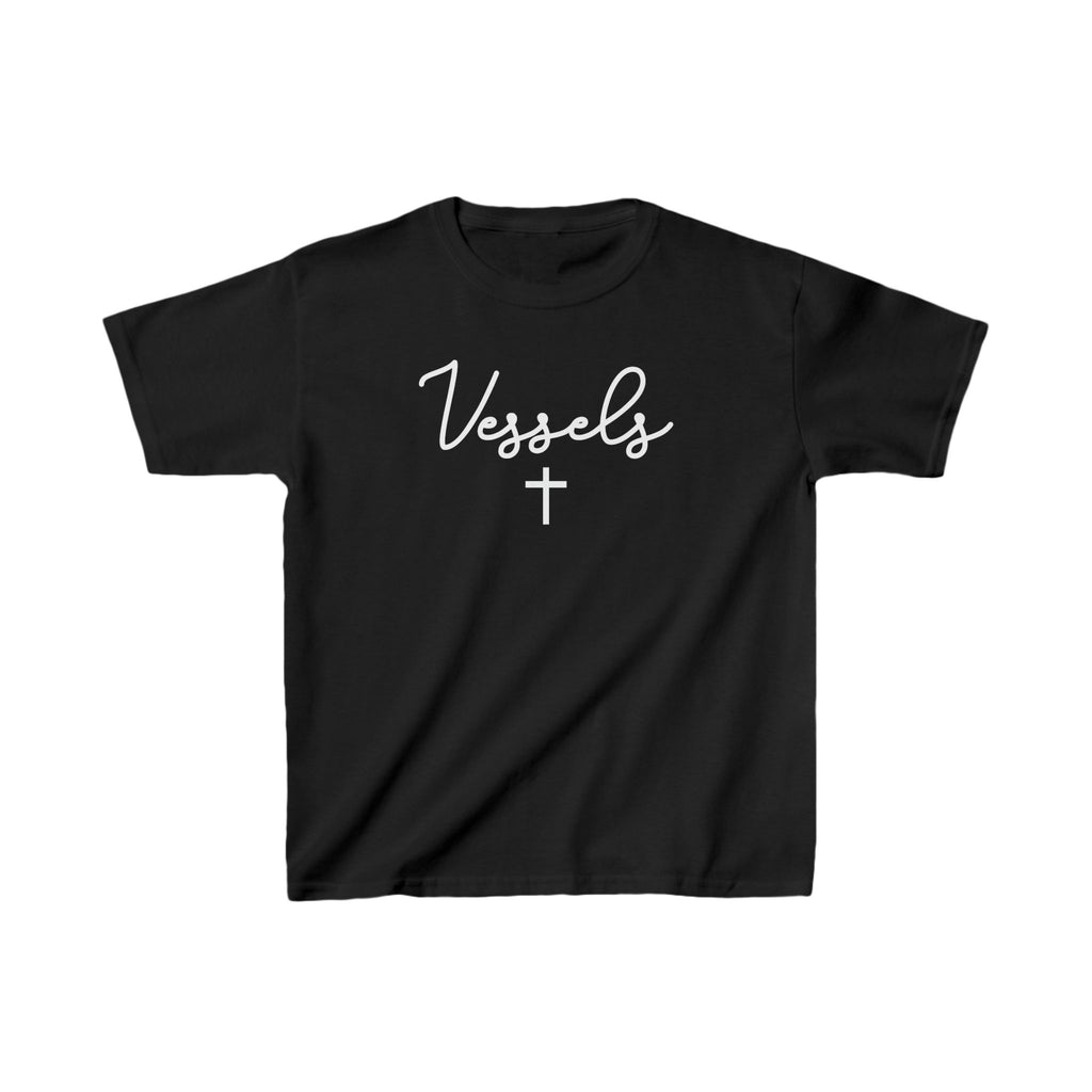 Kids Heavy Cotton™ Tee - 'Vessels' Graphic Tee with Cross Design