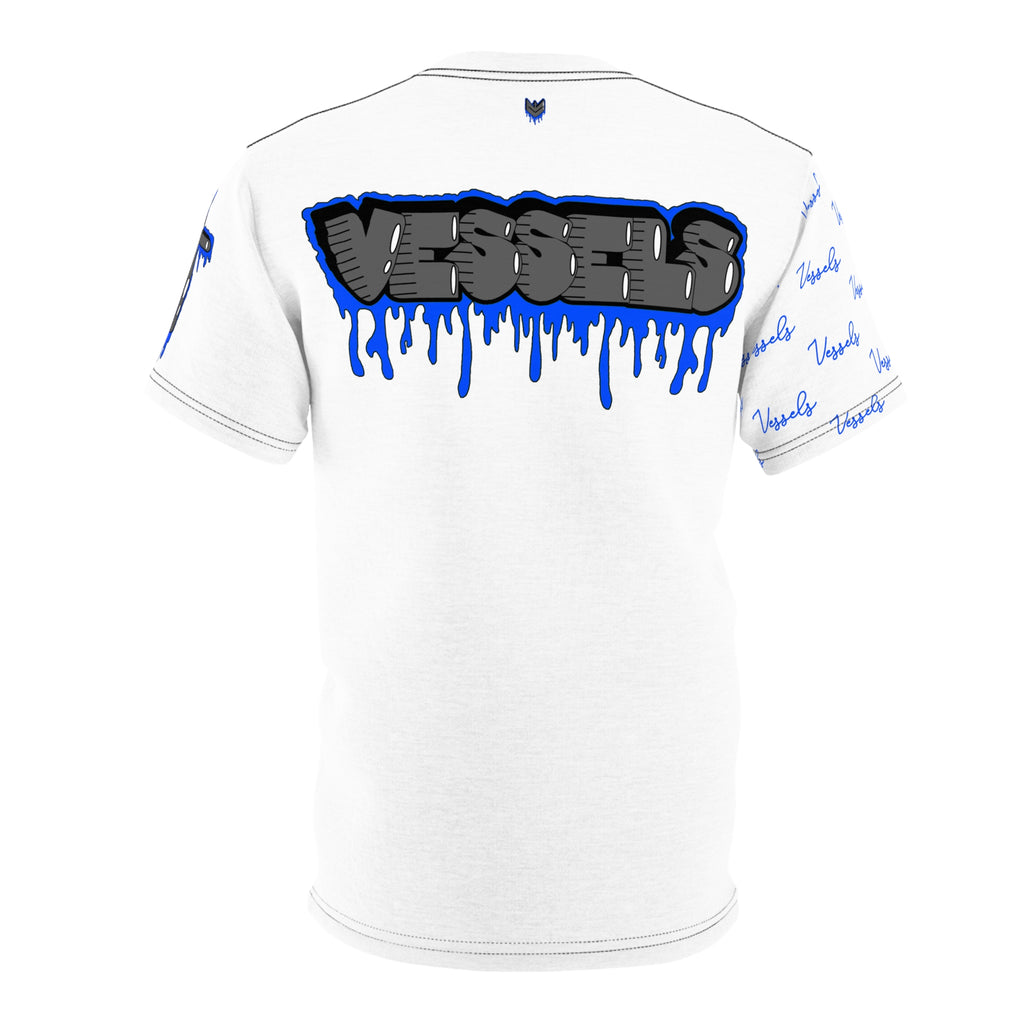 Blue Drippy Graphic Tee - Edgy Design for Streetwear Lovers
