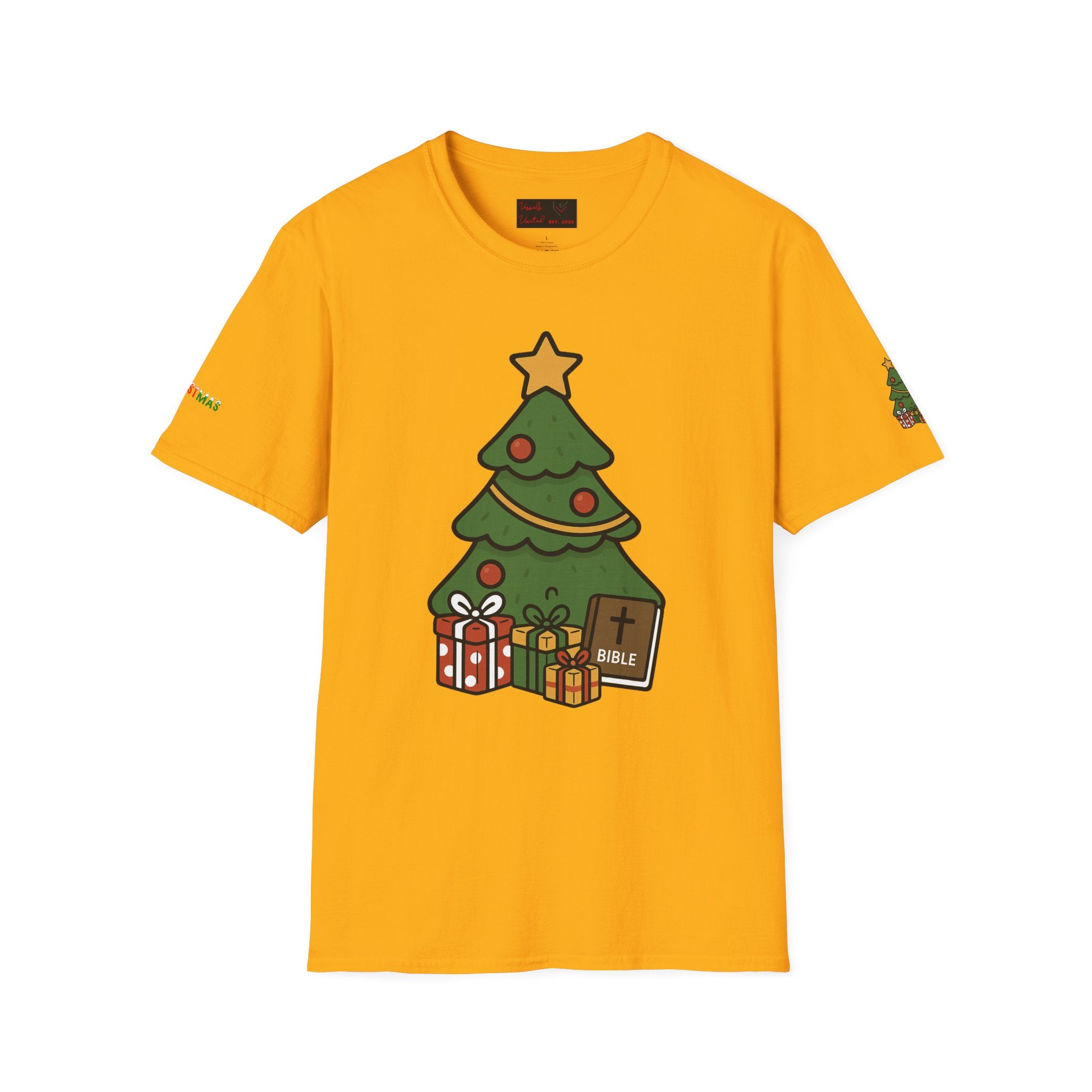 Christmas Tree T-Shirt — Jesus Christ Bible Holiday Family Giving Tee