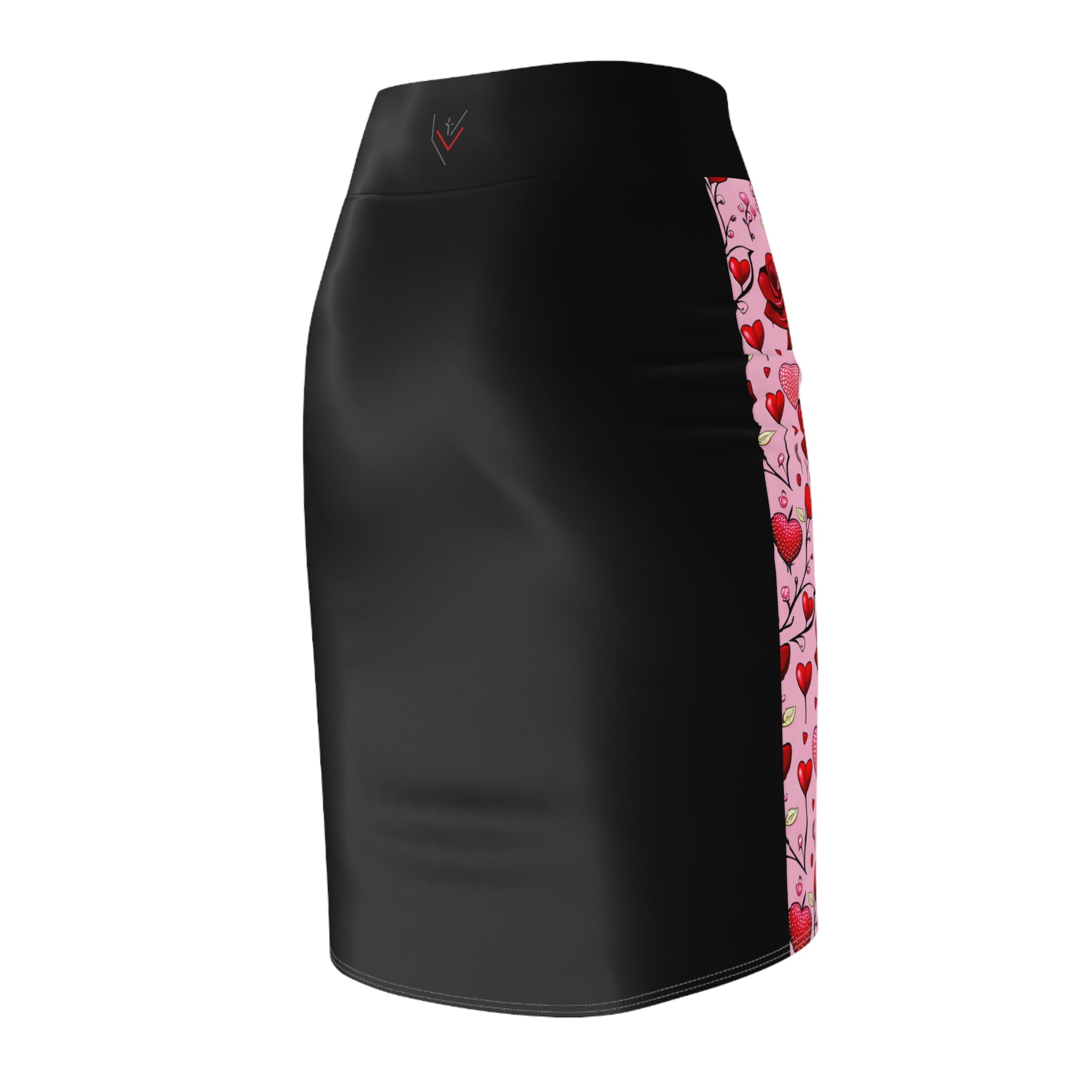 Vessels Heart Rose Pencil Skirt for women