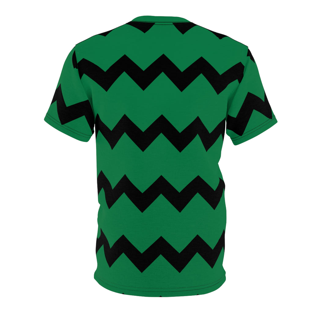 Zig Zag Tee - Green/Black Overcome Ups and Downs