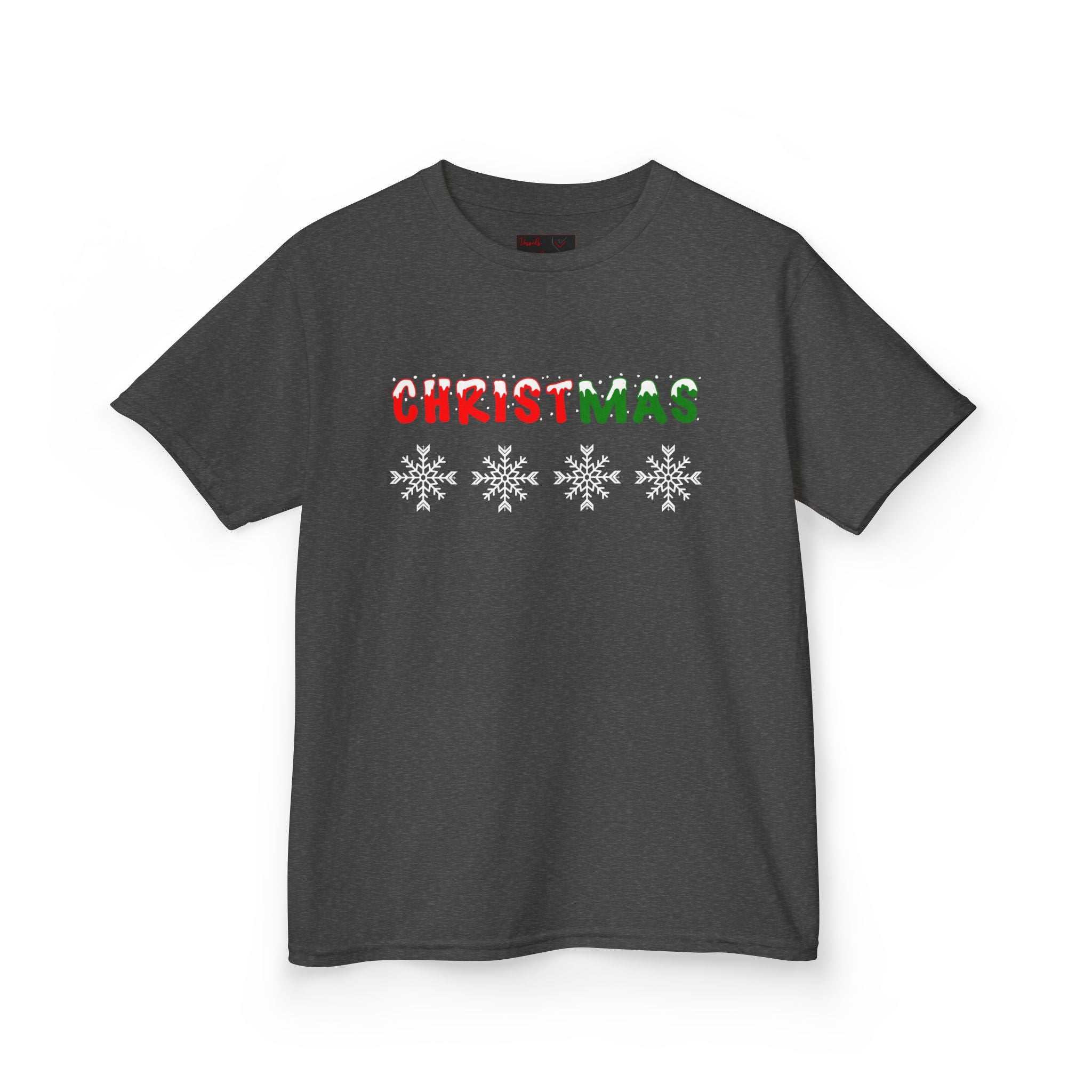 Christmas Snowflake Kids Tee — Jesus, Love, Peace, Joy