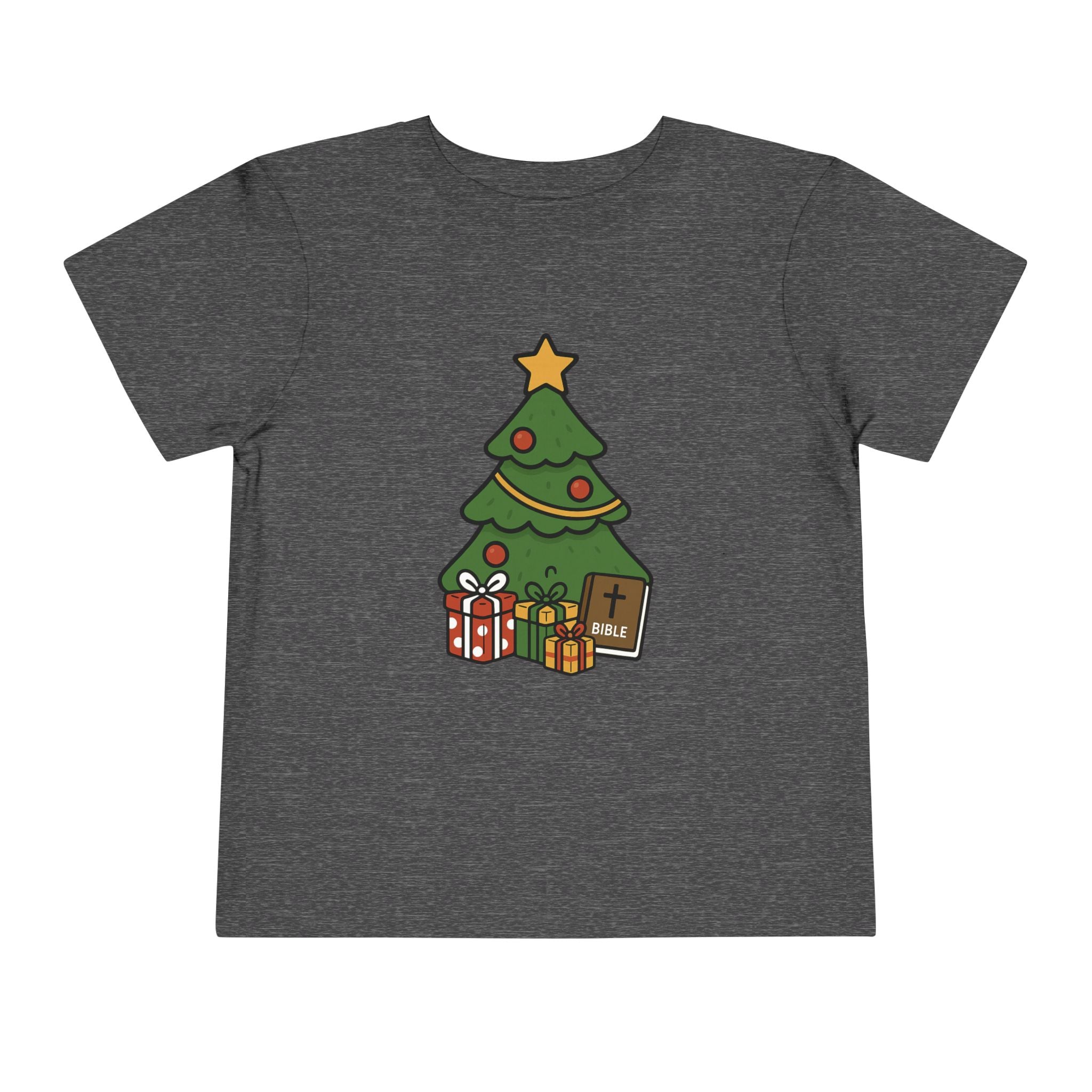 Christmas Tree Toddler Tee - Jesus, Love, Peace, Hope, Joy