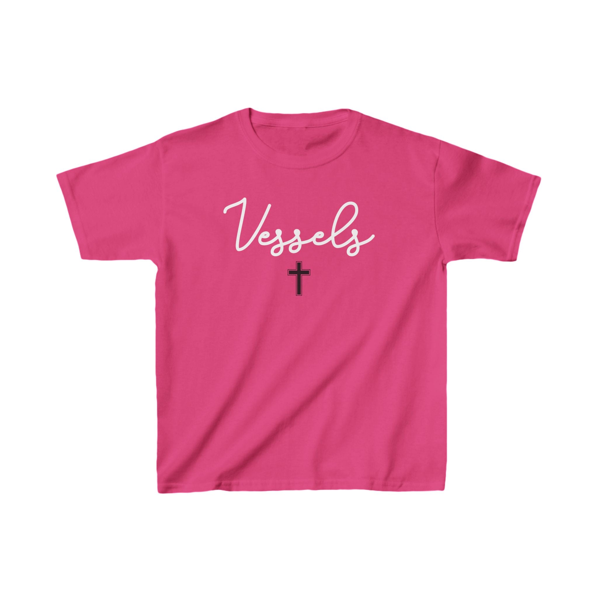 Kids Heavy Cotton™ Tee - 'Vessels' Graphic Tee with Cross Design