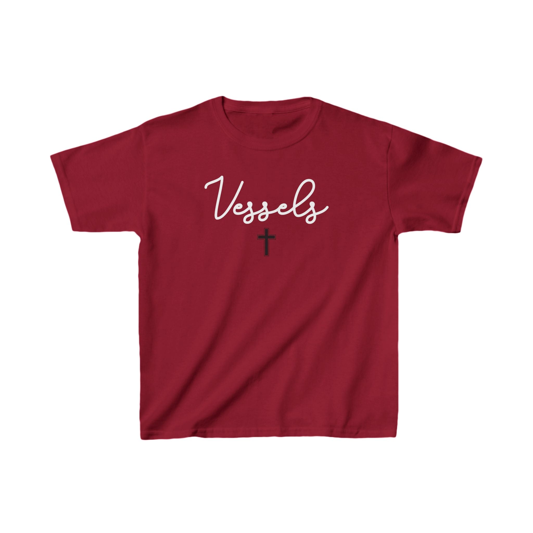 Kids Heavy Cotton™ Tee - 'Vessels' Graphic Tee with Cross Design