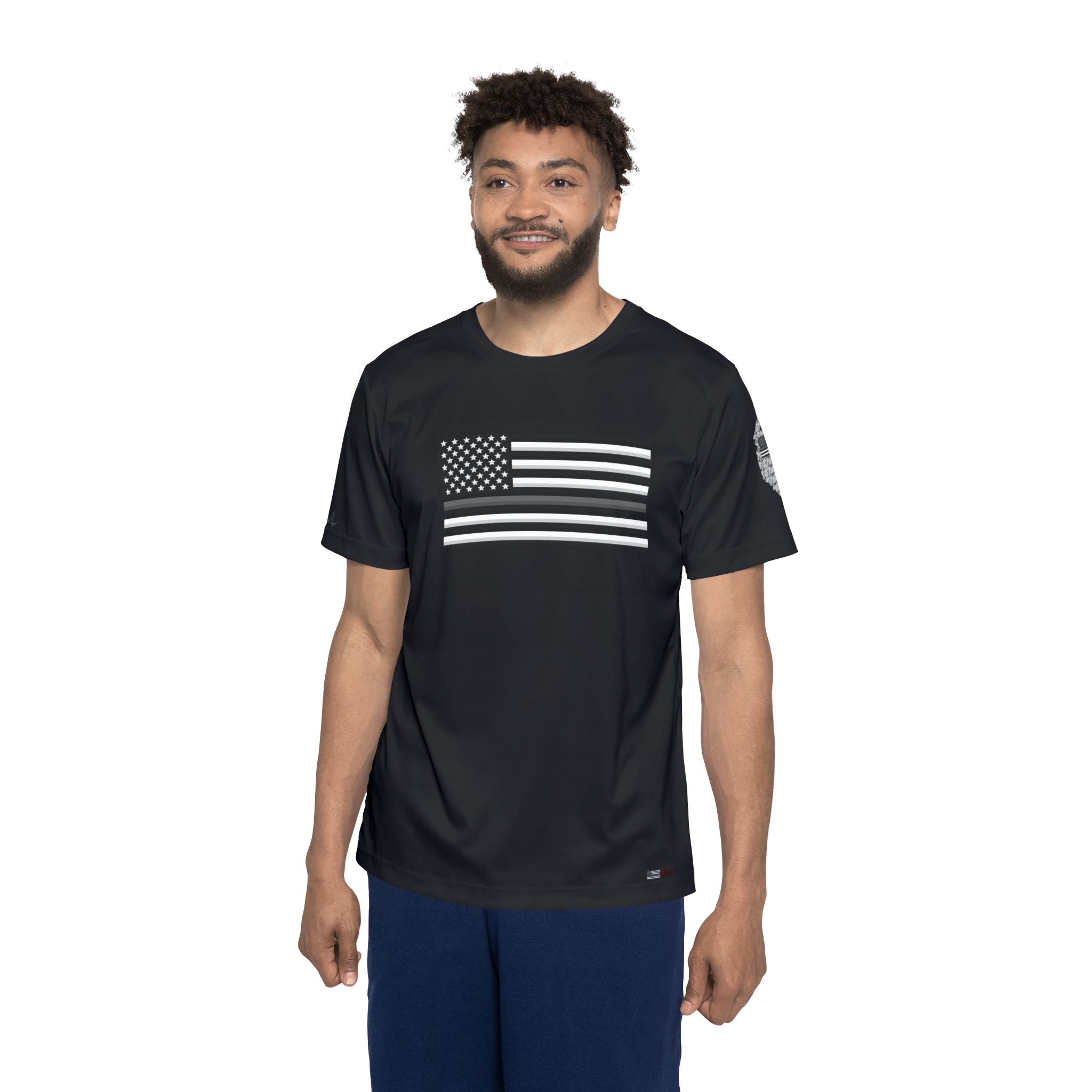 Patriotic Silver Line Flag T-Shirt