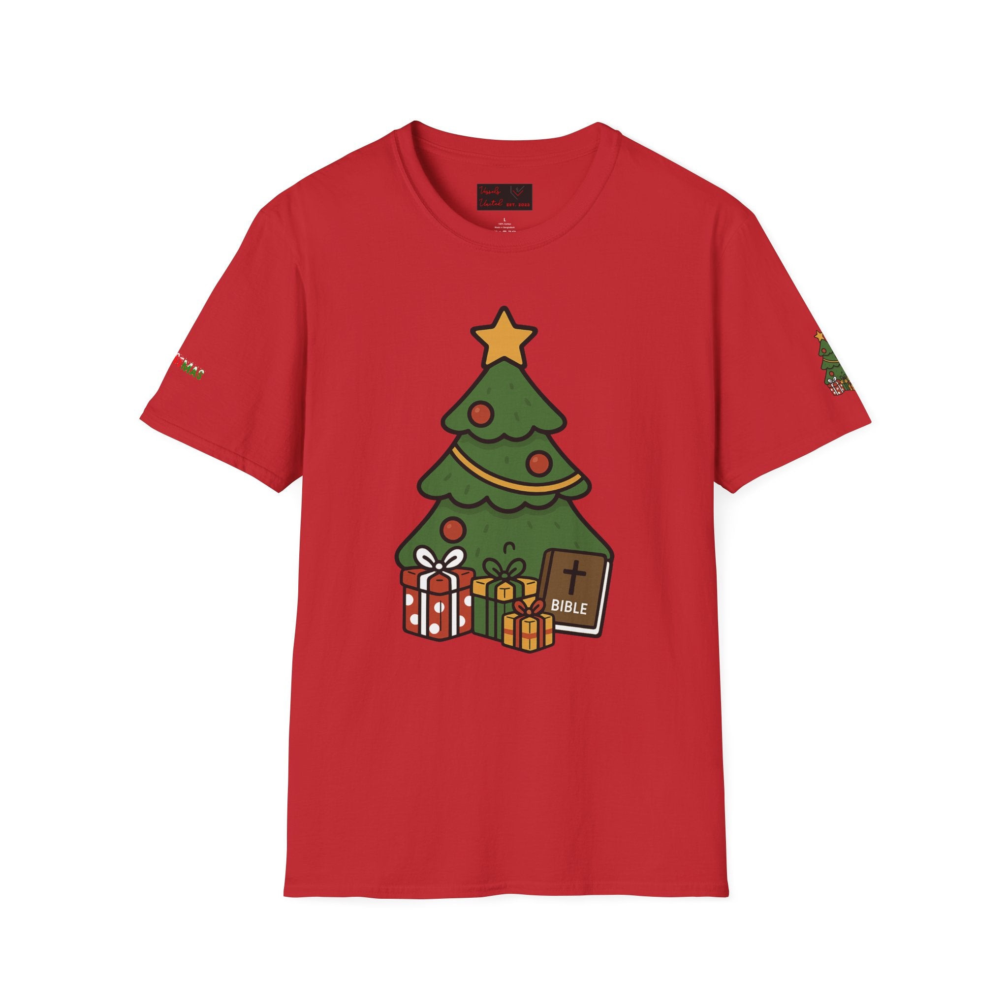 Christmas Tree T-Shirt — Jesus Christ Bible Holiday Family Giving Tee