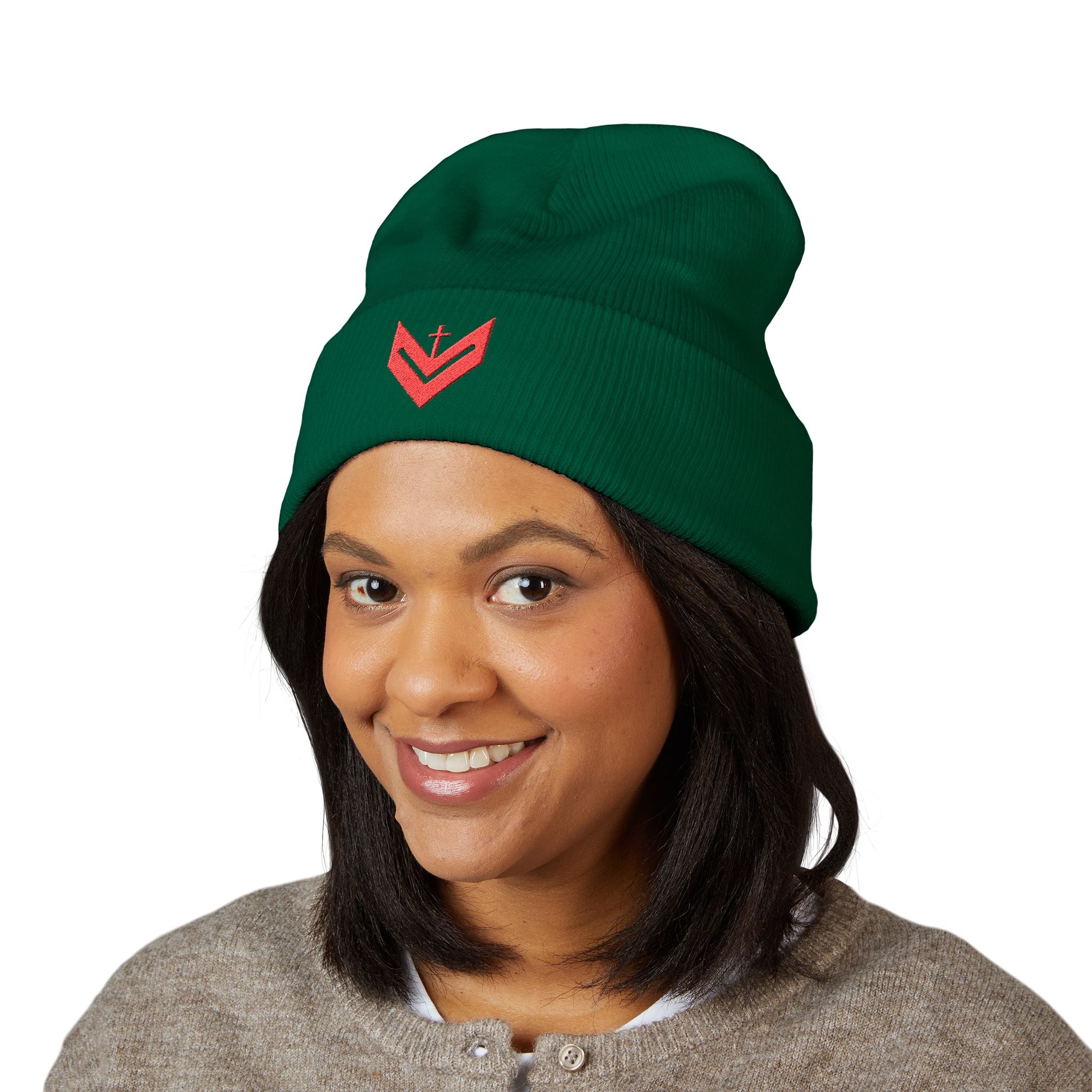 Vessels Embroidered Beanie Hat -Vessels for God and God's Love, Stylish and Trendy Faith Wear