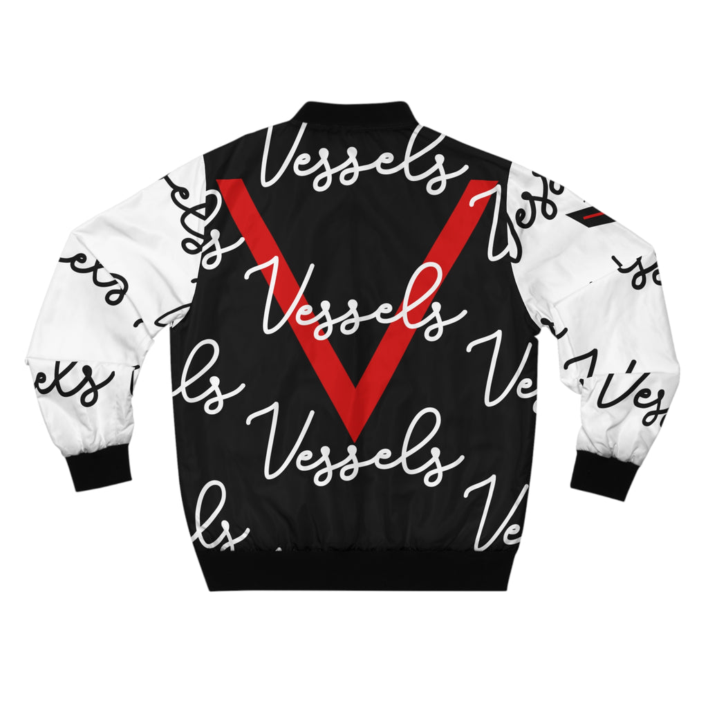 Vessels Black and White Bomber Jacket