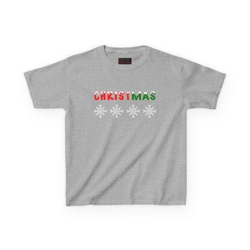 Christmas Snowflake Kids Tee — Jesus, Love, Peace, Joy