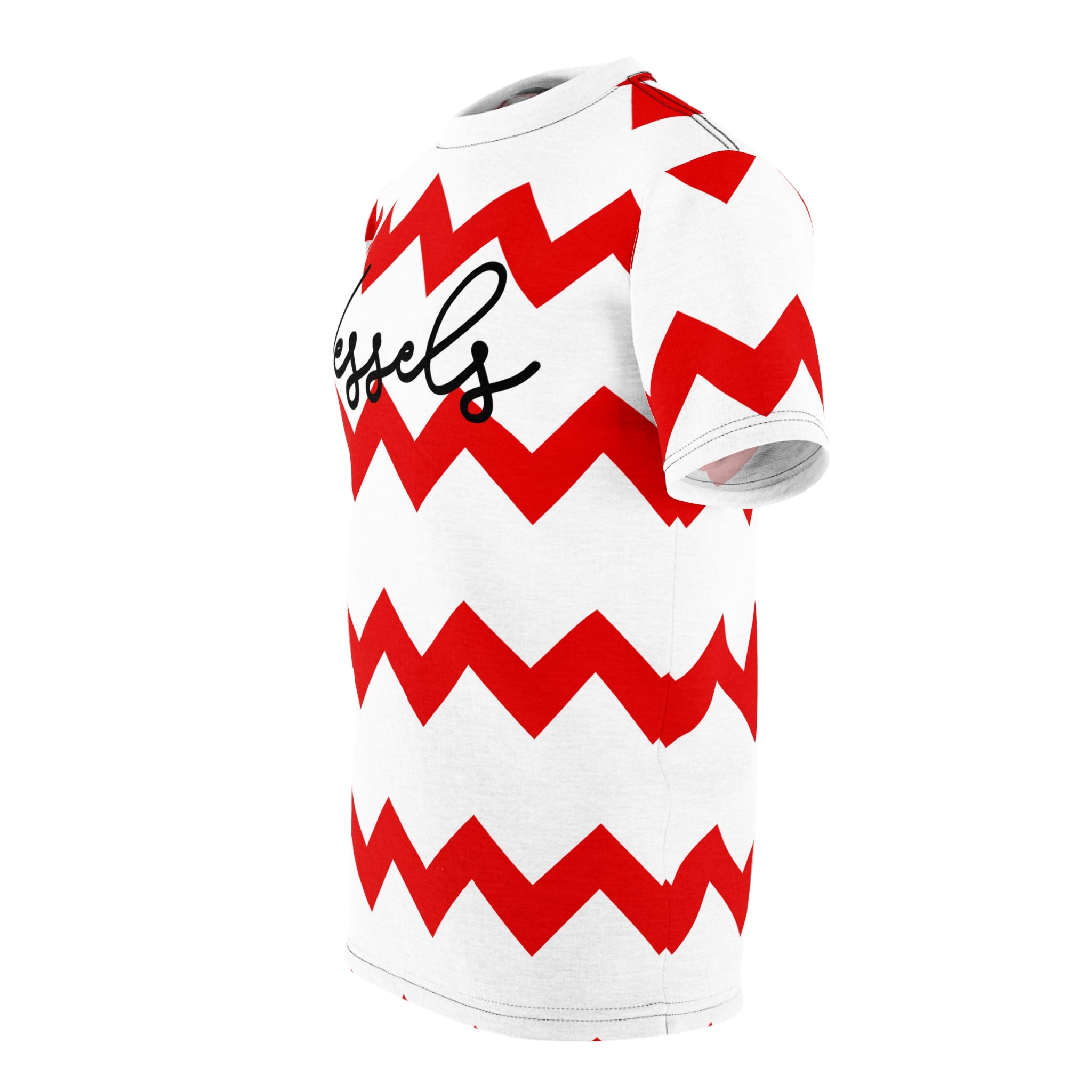 Zig Zag Tee - White/Red Overcome Ups and Downs