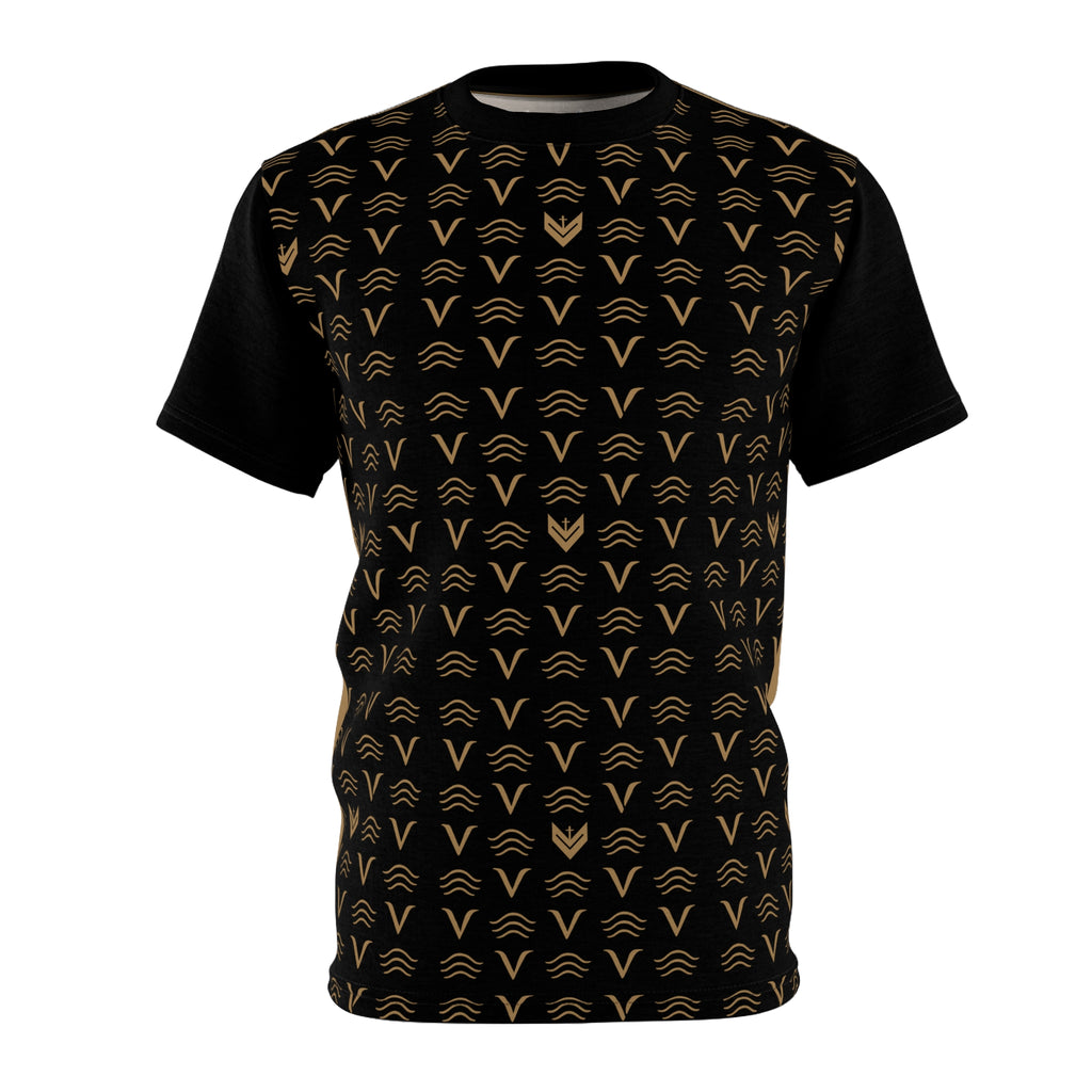 Vessels Luxe Black and Tan Tee: God First, Prayer Warrior Fashion