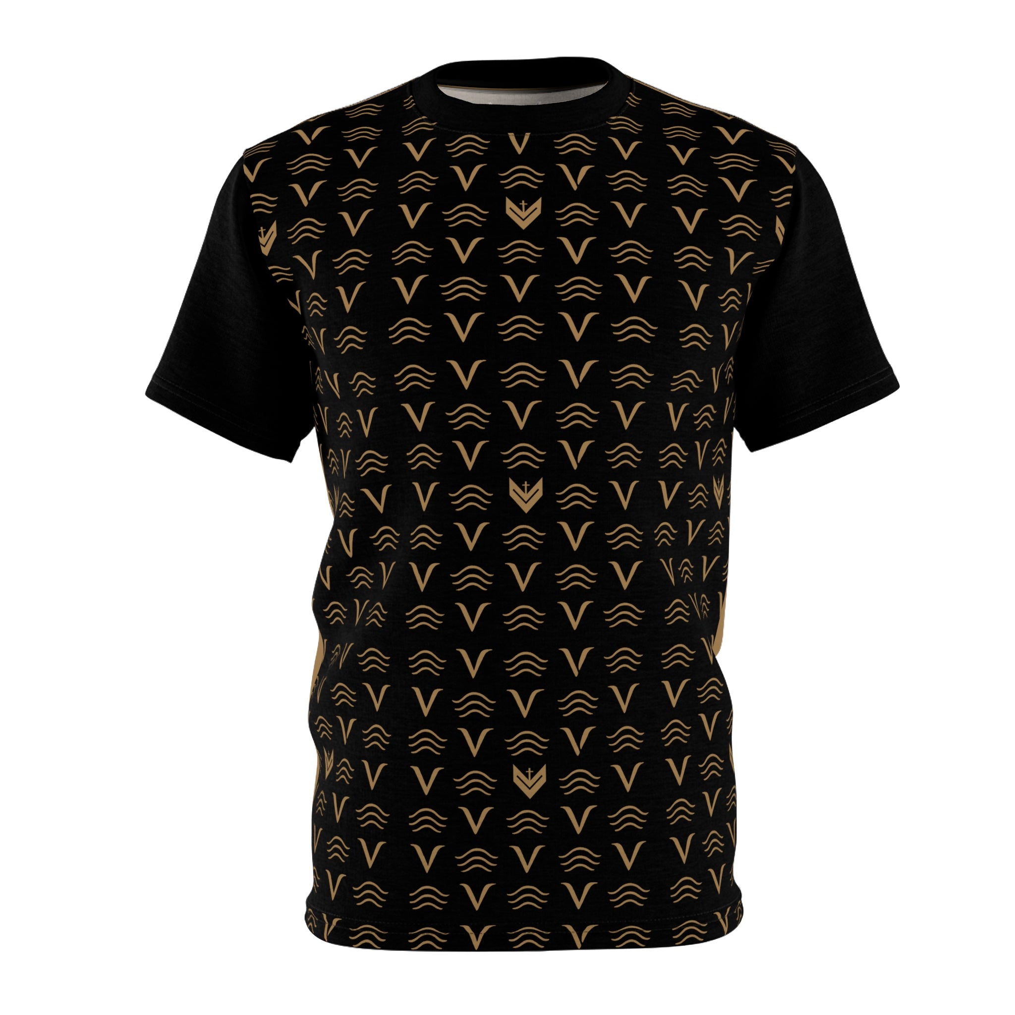 Vessels Luxe Black and Tan Tee: God First, Prayer Warrior Fashion