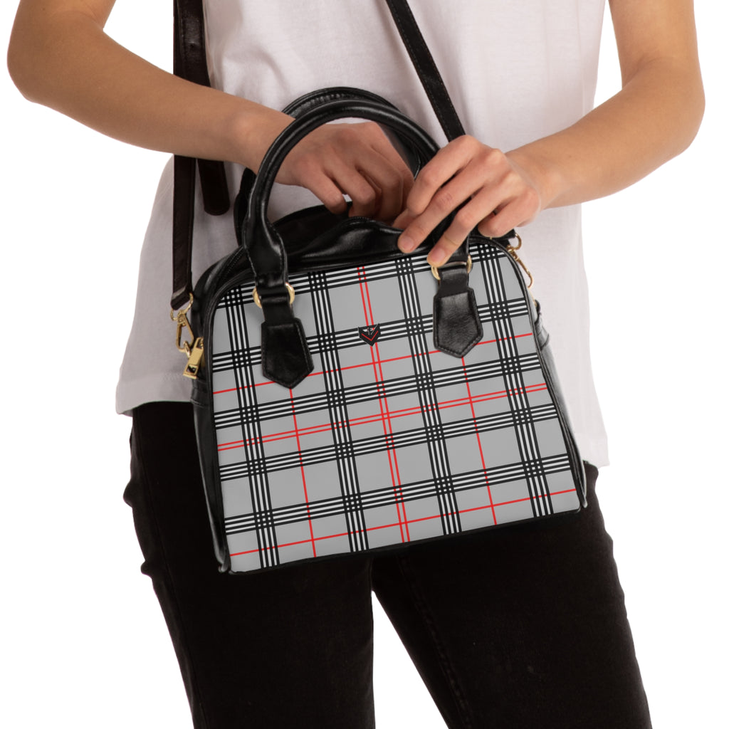 Vessel for God Plaid Shoulder Handbag