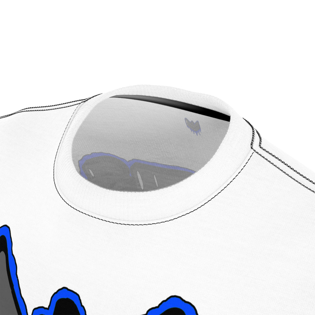 Blue Drippy Graphic Tee - Edgy Design for Streetwear Lovers