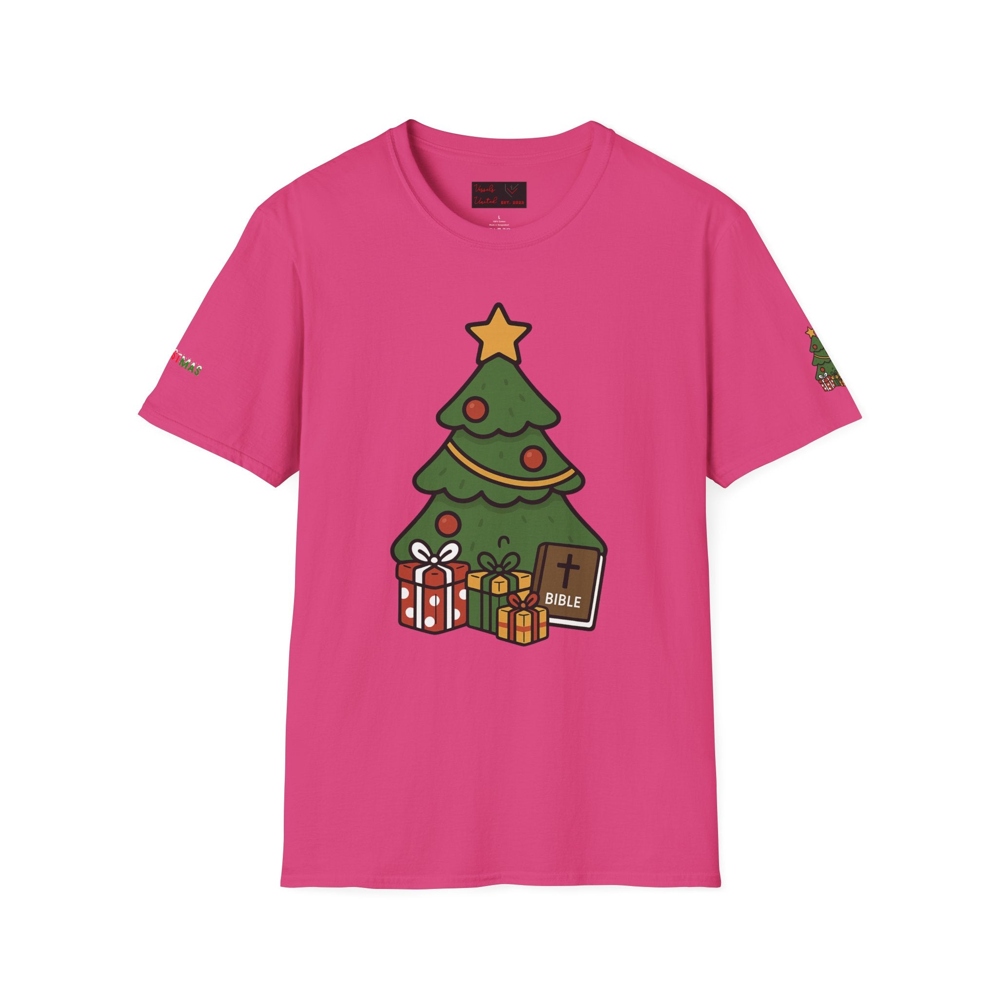 Christmas Tree T-Shirt — Jesus Christ Bible Holiday Family Giving Tee