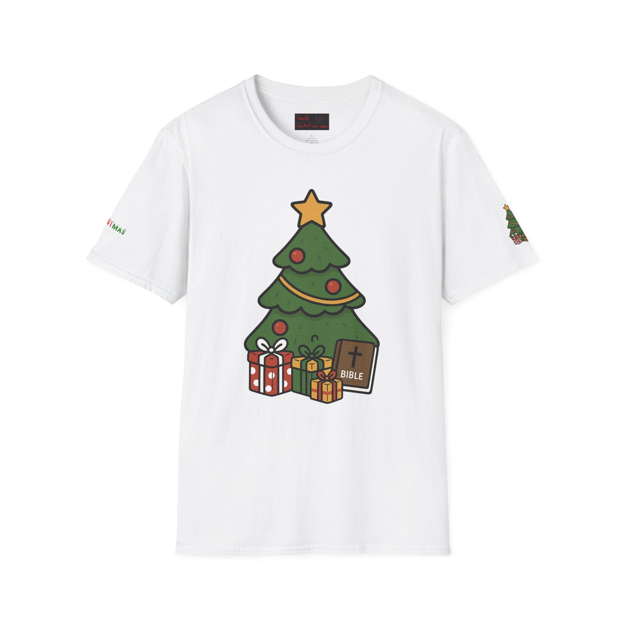 Christmas Tree T-Shirt — Jesus Christ Bible Holiday Family Giving Tee