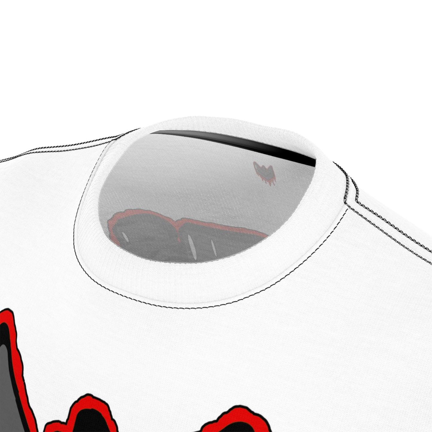 Red Drippy Graphic Tee - Edgy Design for Streetwear Lovers