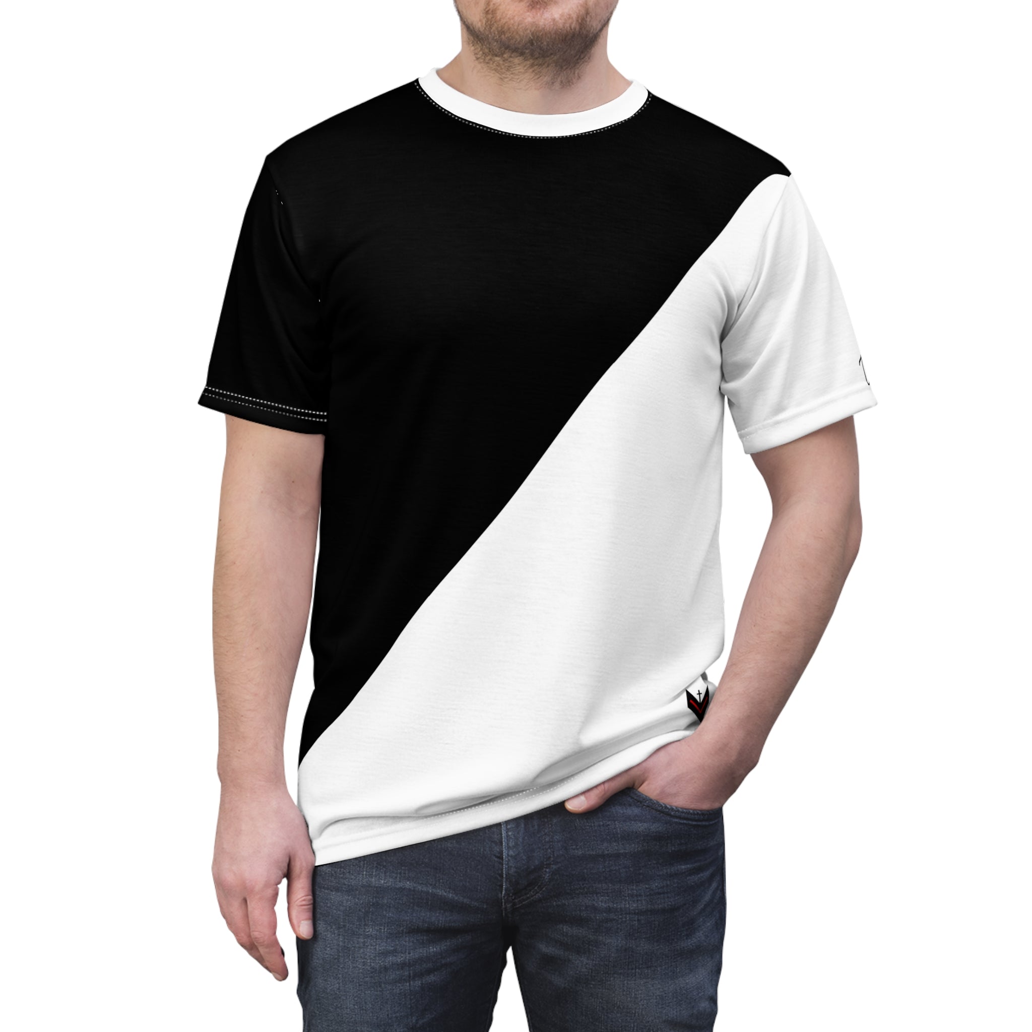 Slash Unisex Tee - Black Gray White