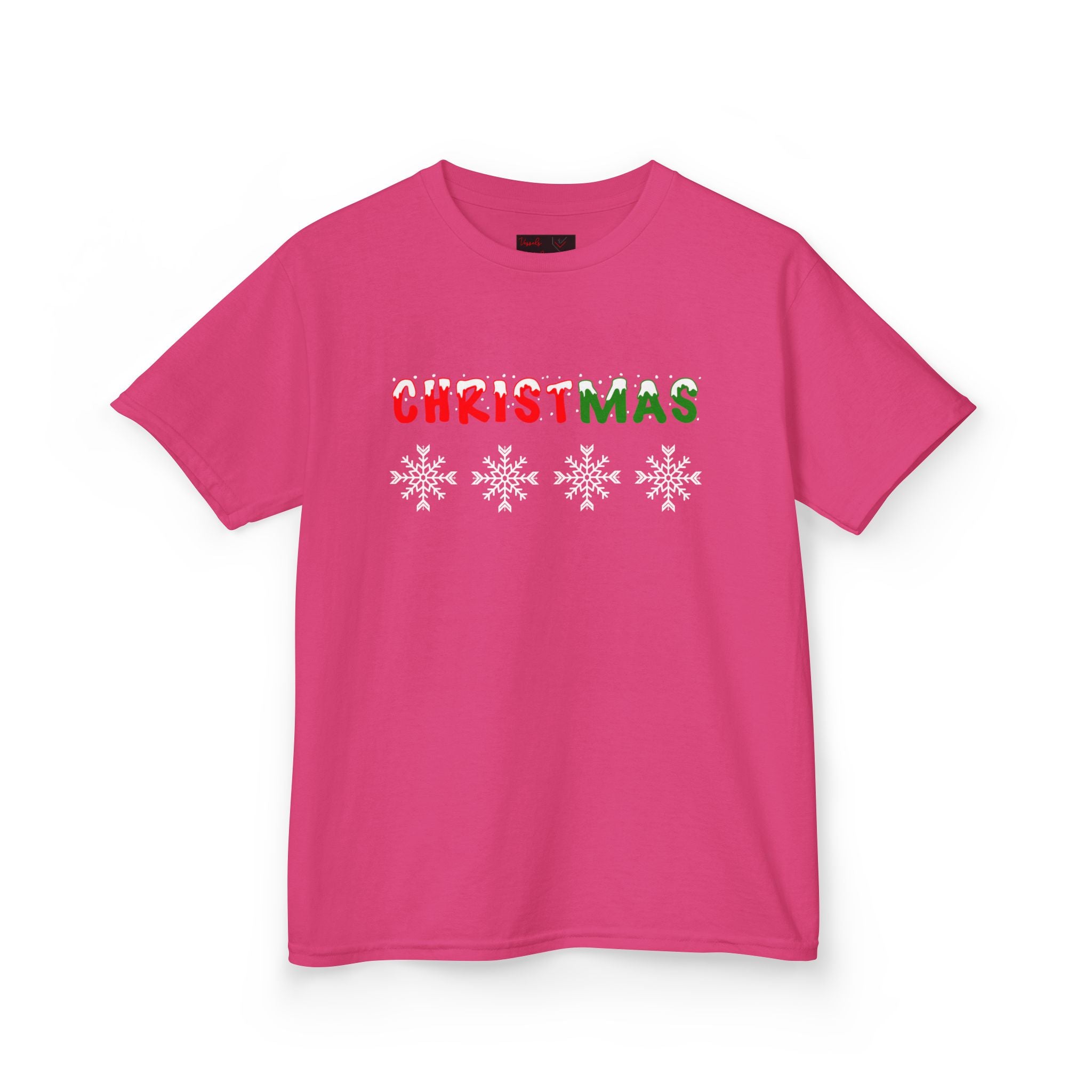 Christmas Snowflake Kids Tee — Jesus, Love, Peace, Joy