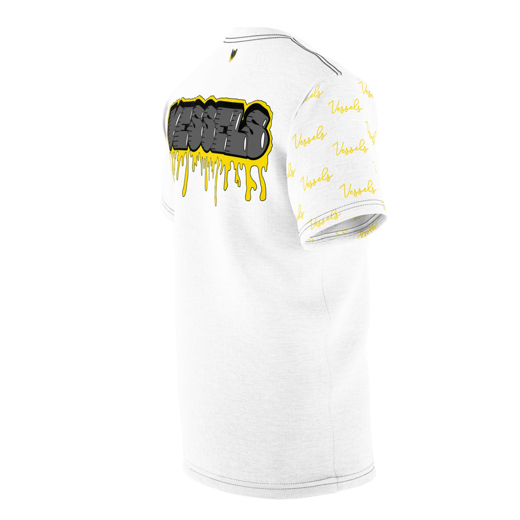 Yellow Drippy Graphic Tee - Edgy Design for Streetwear Lovers