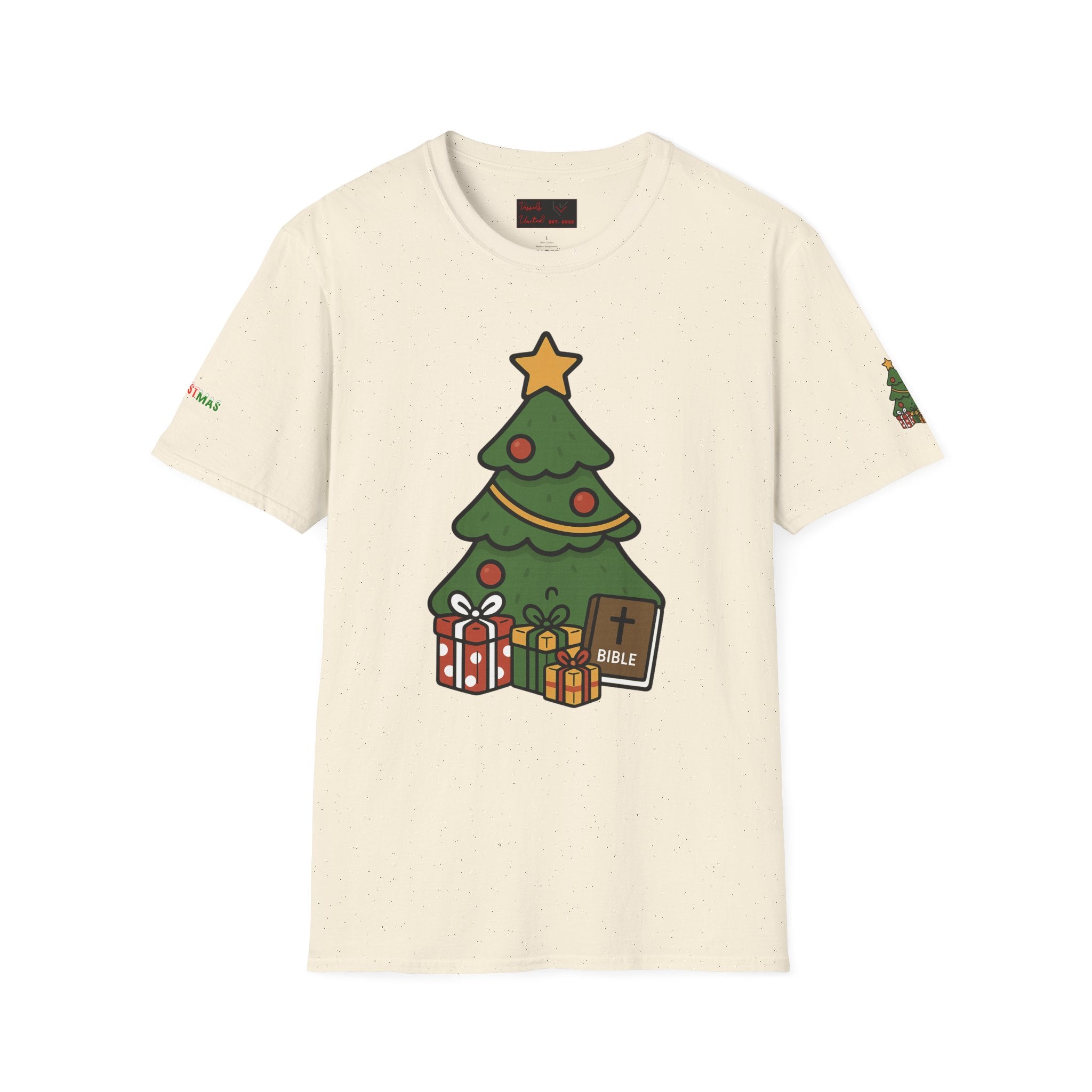 Christmas Tree T-Shirt — Jesus Christ Bible Holiday Family Giving Tee