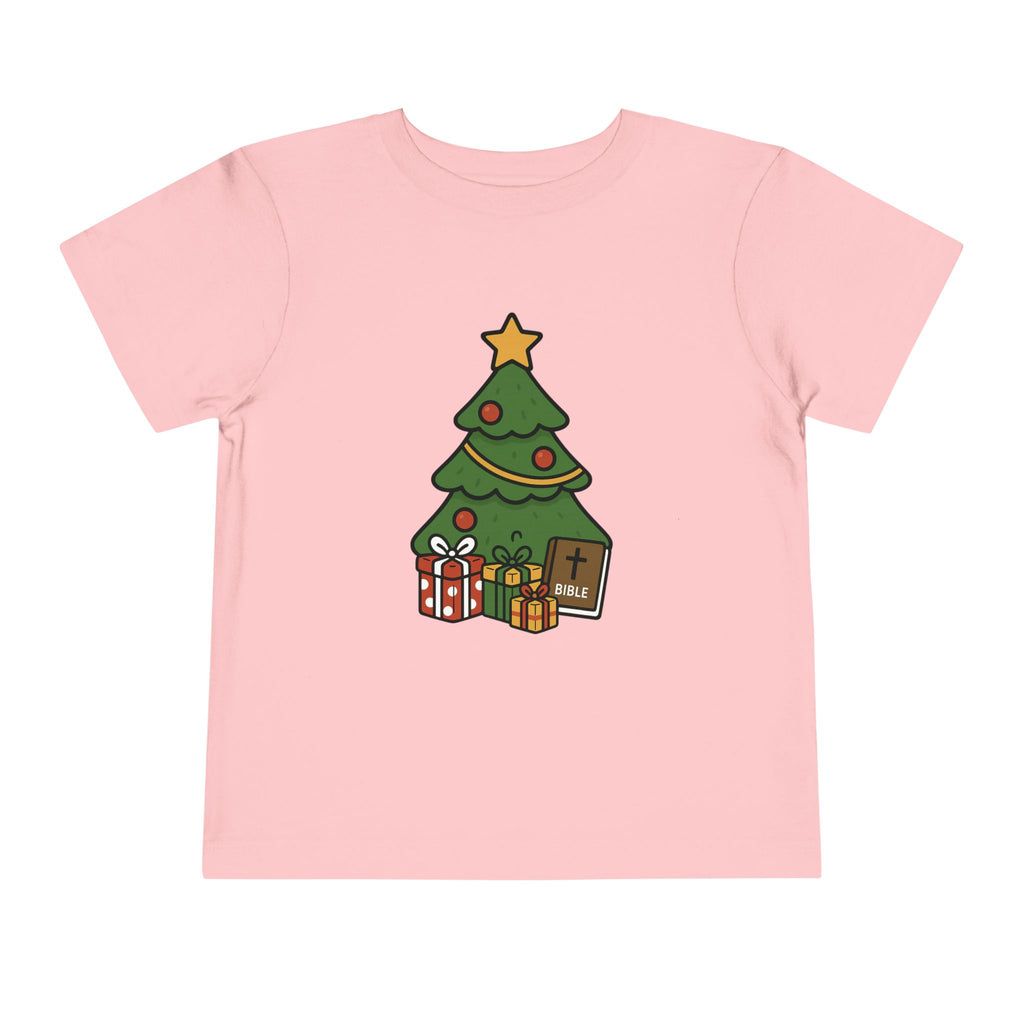 Christmas Tree Toddler Tee - Jesus, Love, Peace, Hope, Joy