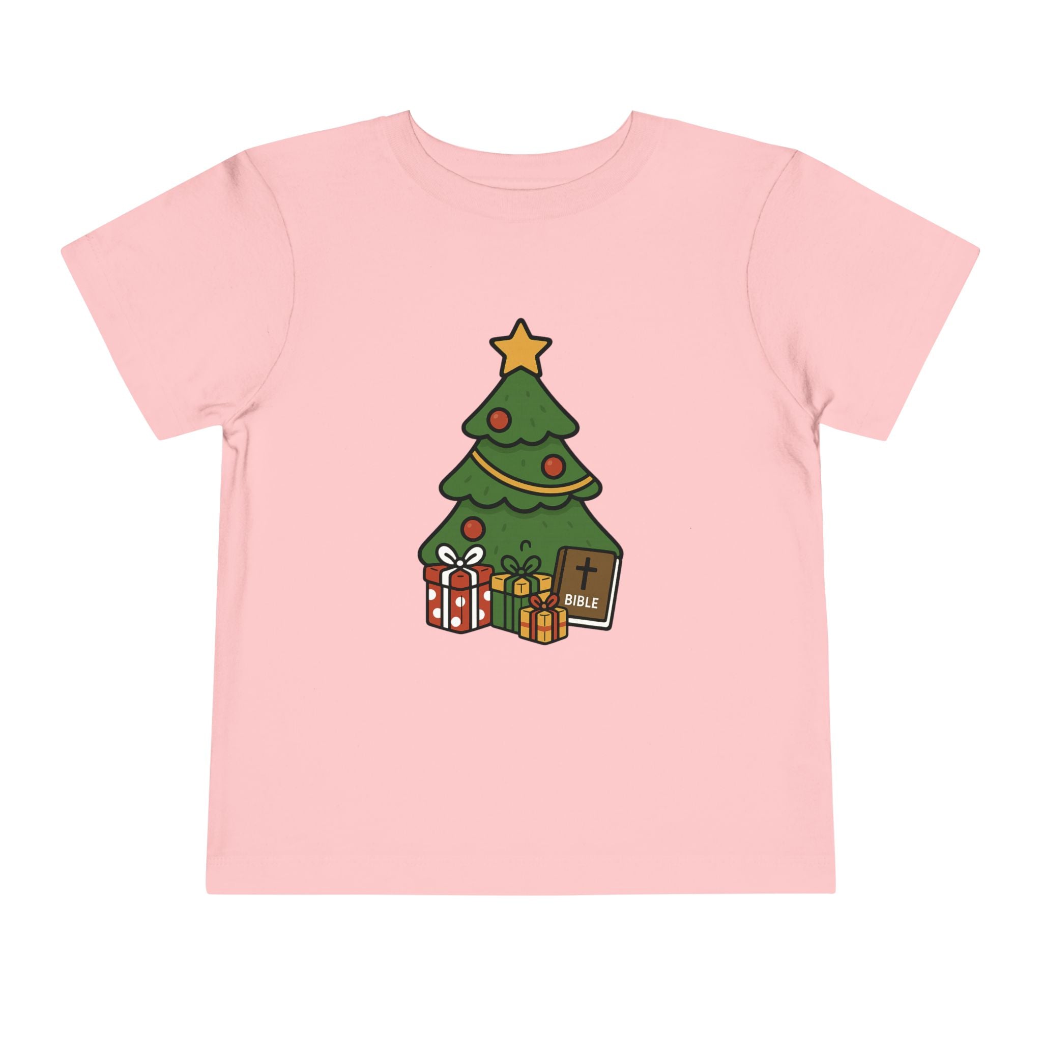 Christmas Tree Toddler Tee - Jesus, Love, Peace, Hope, Joy