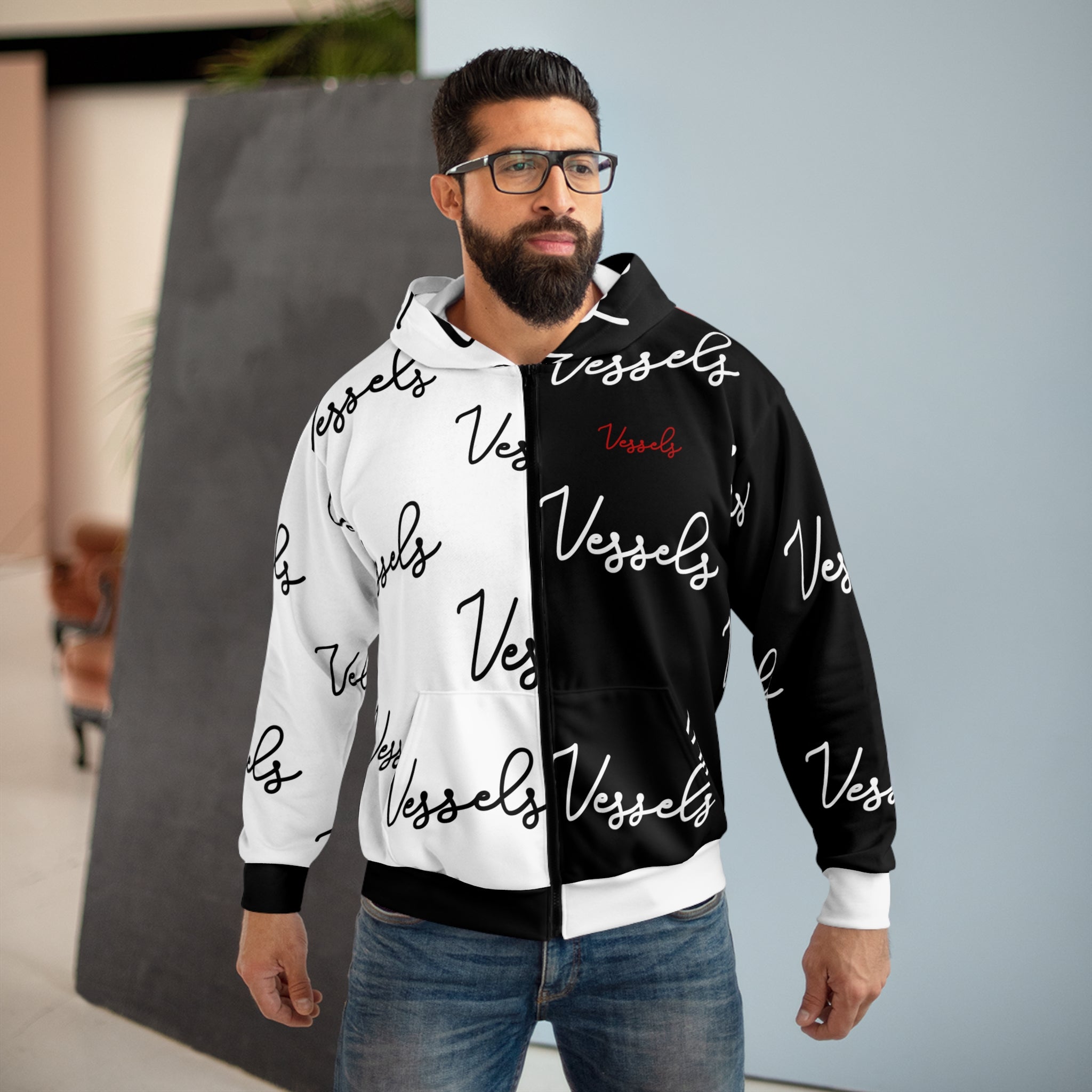 Black and White Vessel Hoodie