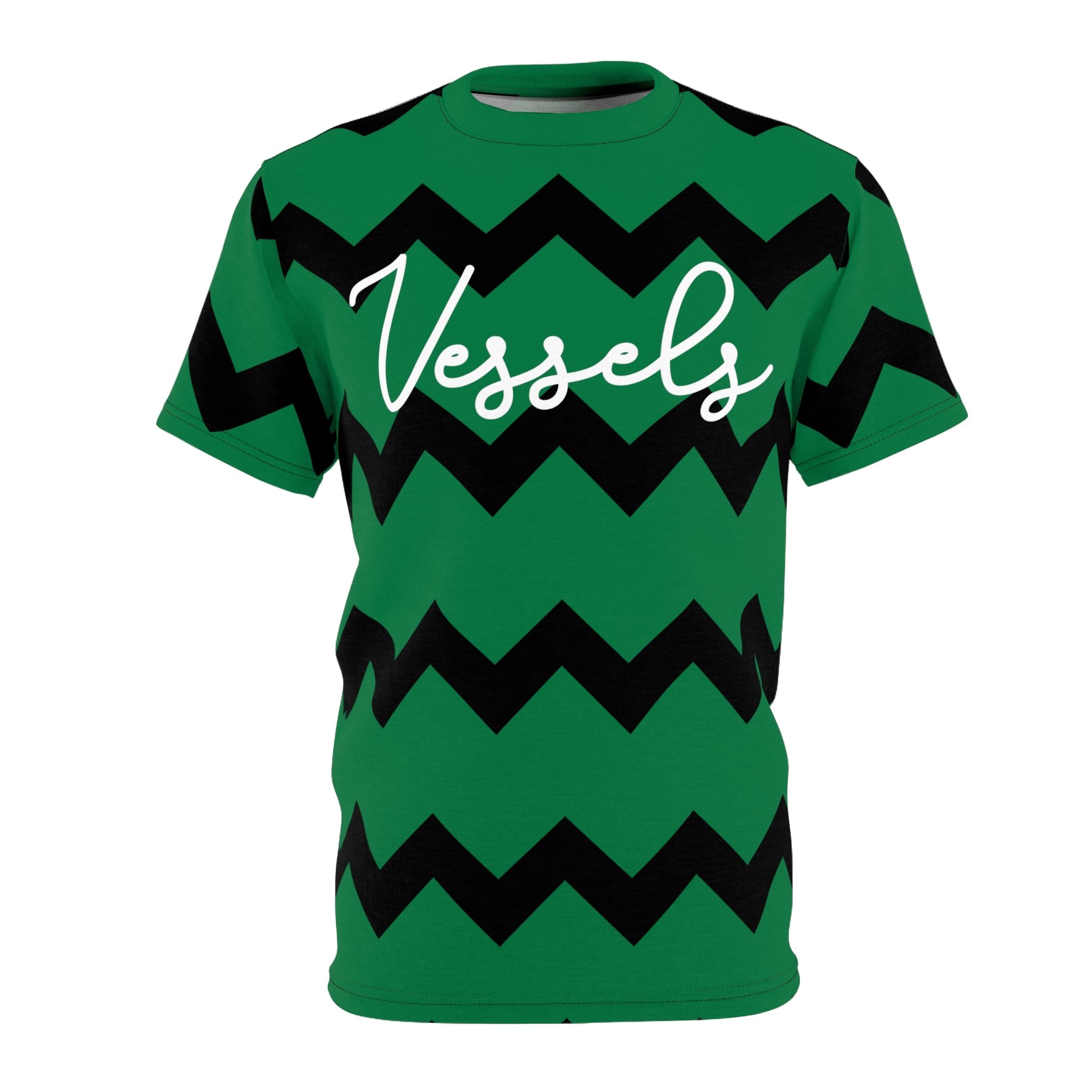 Zig Zag Tee - Green/Black Overcome Ups and Downs