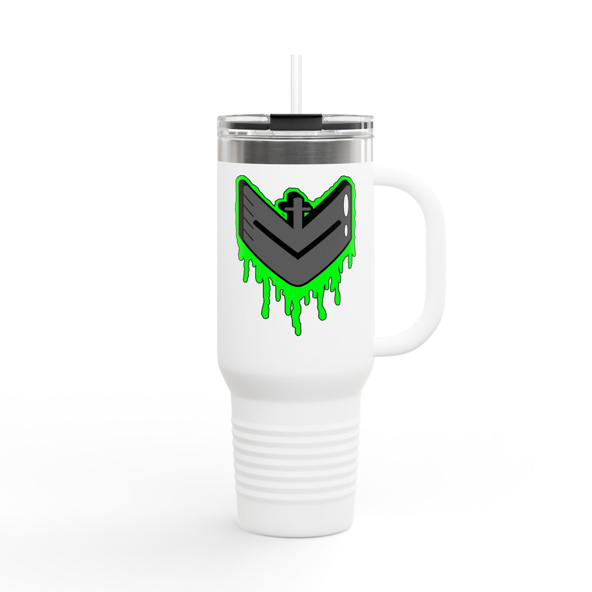 Vessels Graffiti Insulated Travel Mug, 40oz - Cross, Jesus Died for Us, Religious Gift, Large Stainless Steel Tumbler, Christian Witness,