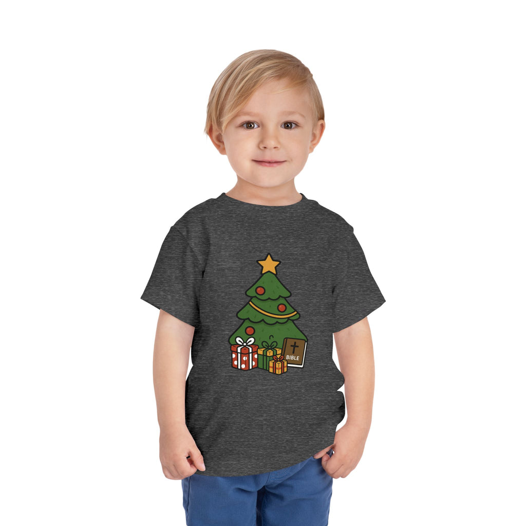Christmas Tree Toddler Tee - Jesus, Love, Peace, Hope, Joy