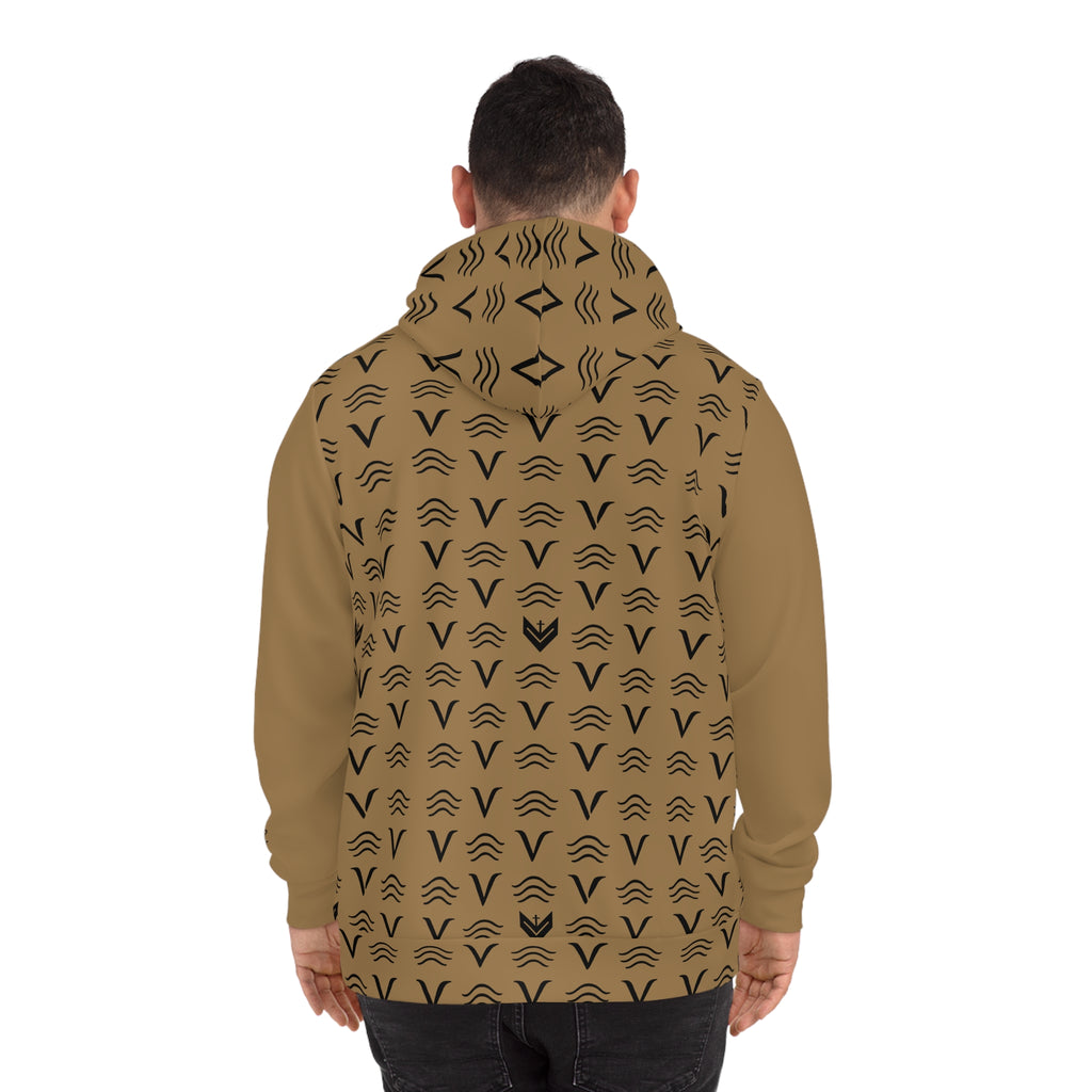 Vessels Luxe Black and Tan Reverse Hoodie: God First, Prayer Warrior Fashion