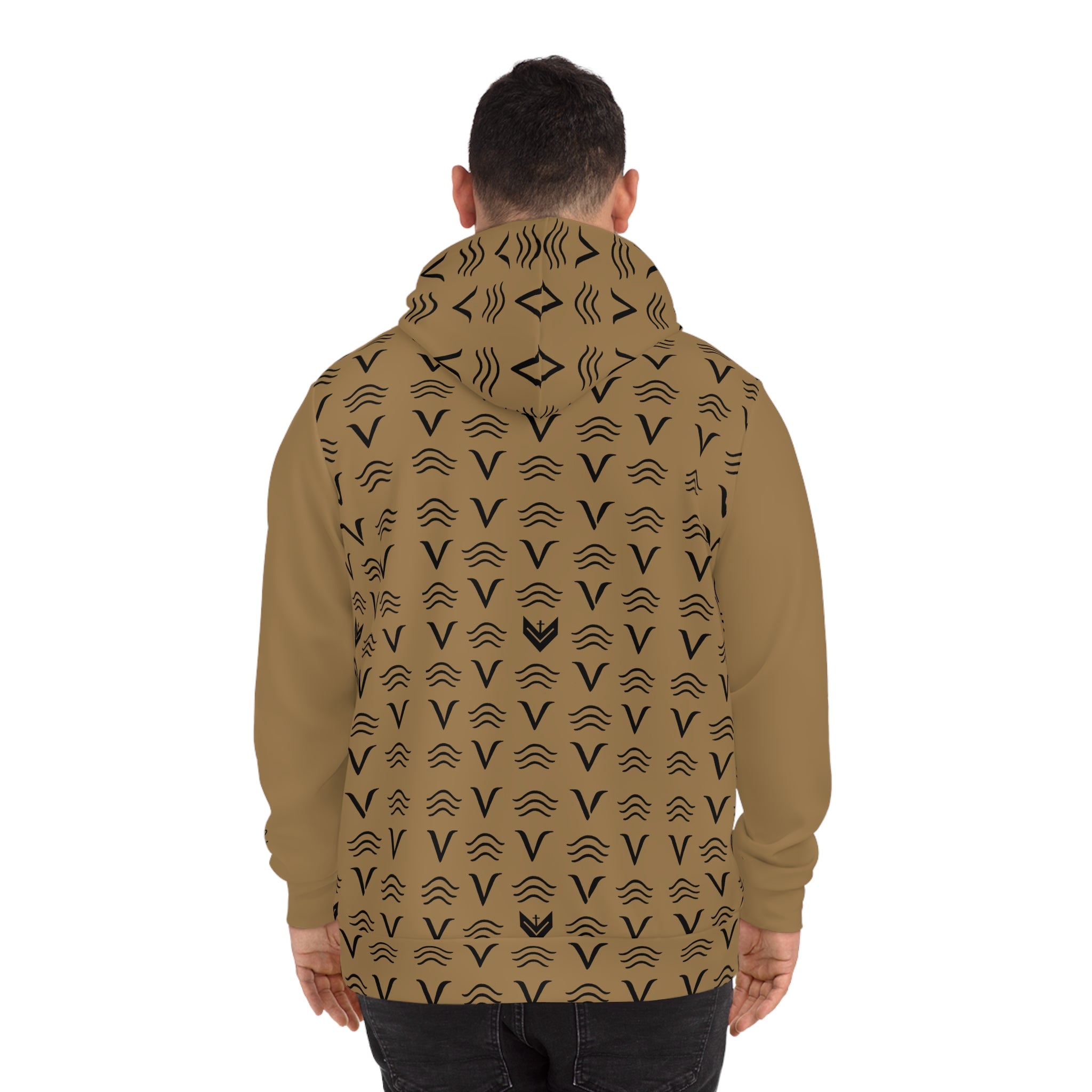 Vessels Luxe Black and Tan Reverse Hoodie: God First, Prayer Warrior Fashion