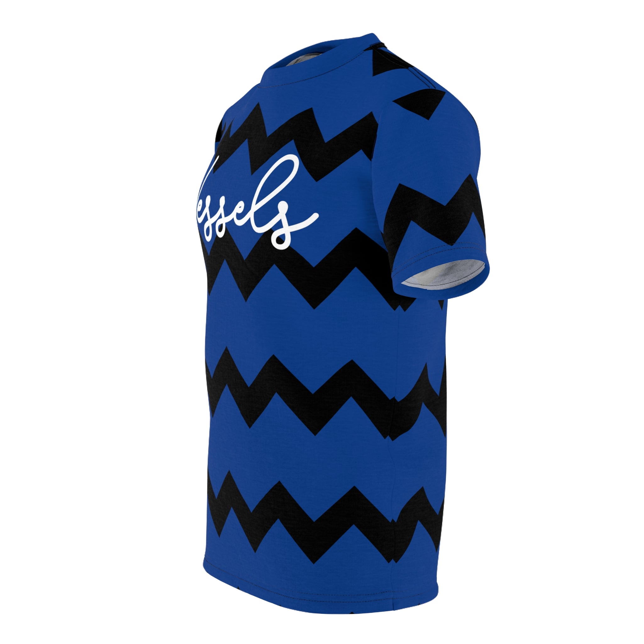 Zig Zag Tee - Blue/Black Overcome Ups and Downs