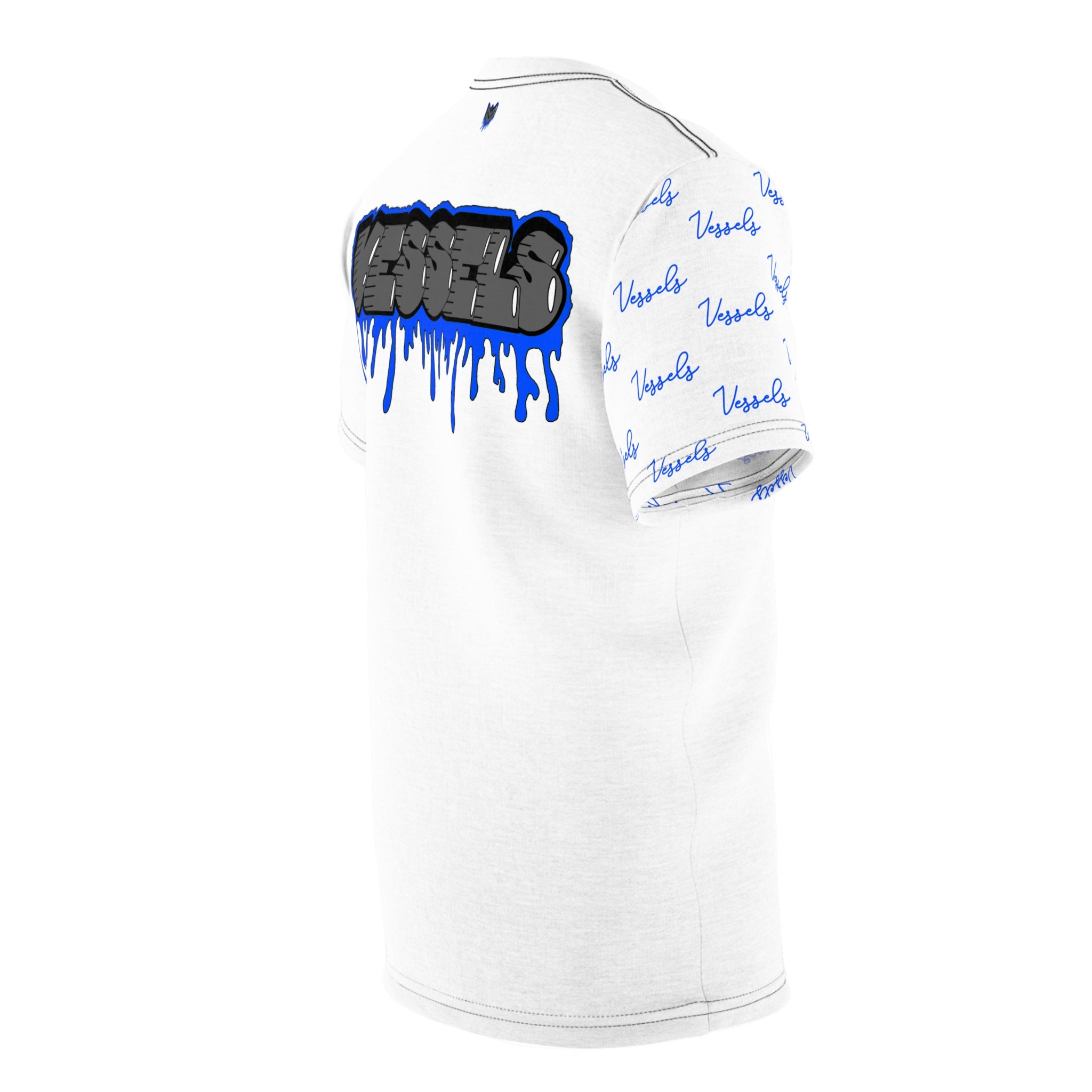 Blue Drippy Graphic Tee - Edgy Design for Streetwear Lovers