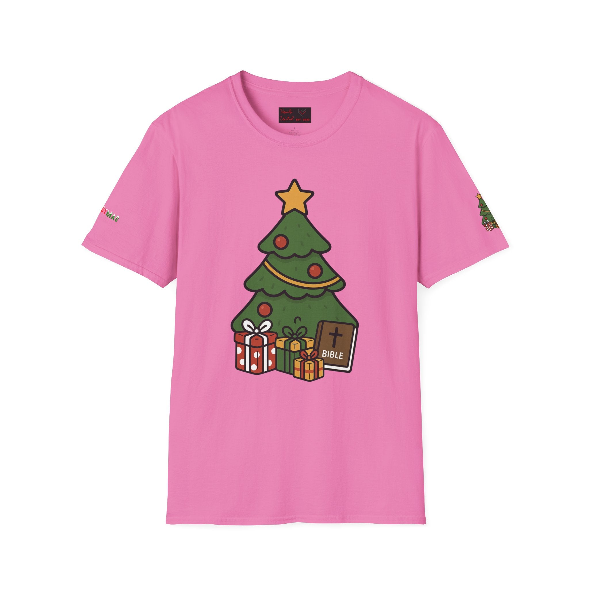 Christmas Tree T-Shirt — Jesus Christ Bible Holiday Family Giving Tee