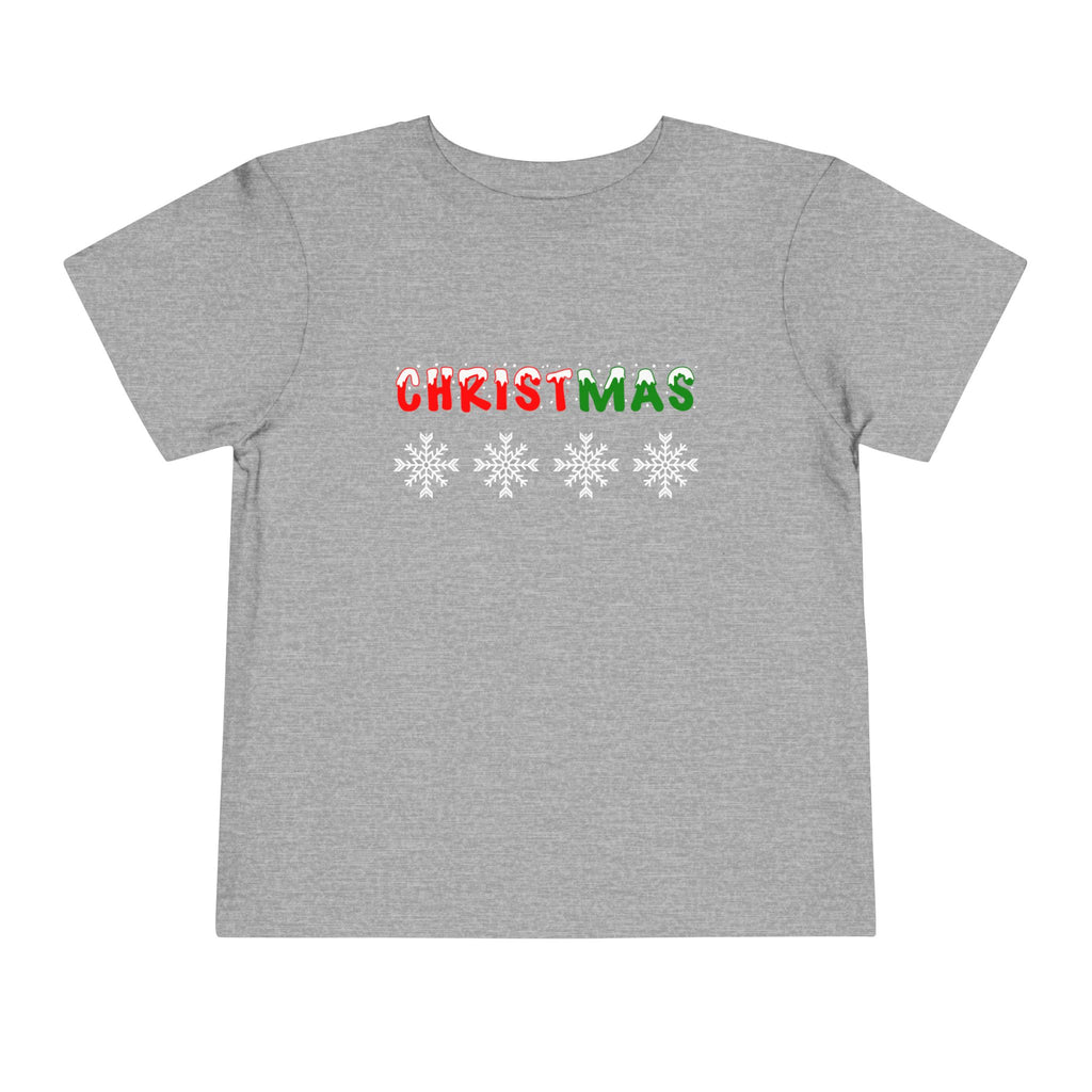 Christmas Snowflake Toddler Tee — Jesus, Love, Peace, Joy