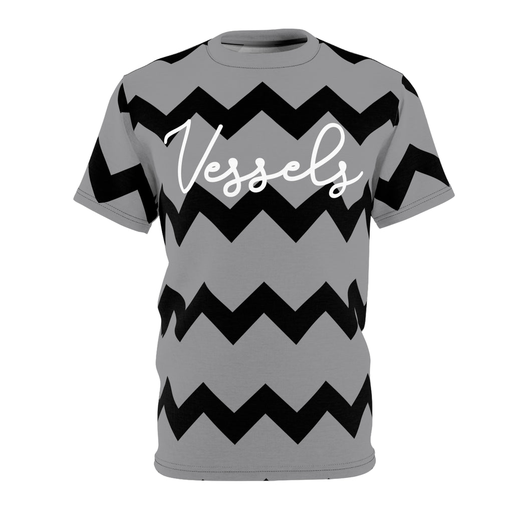 Zig Zag Tee - Gray/Black Overcome Ups and Downs