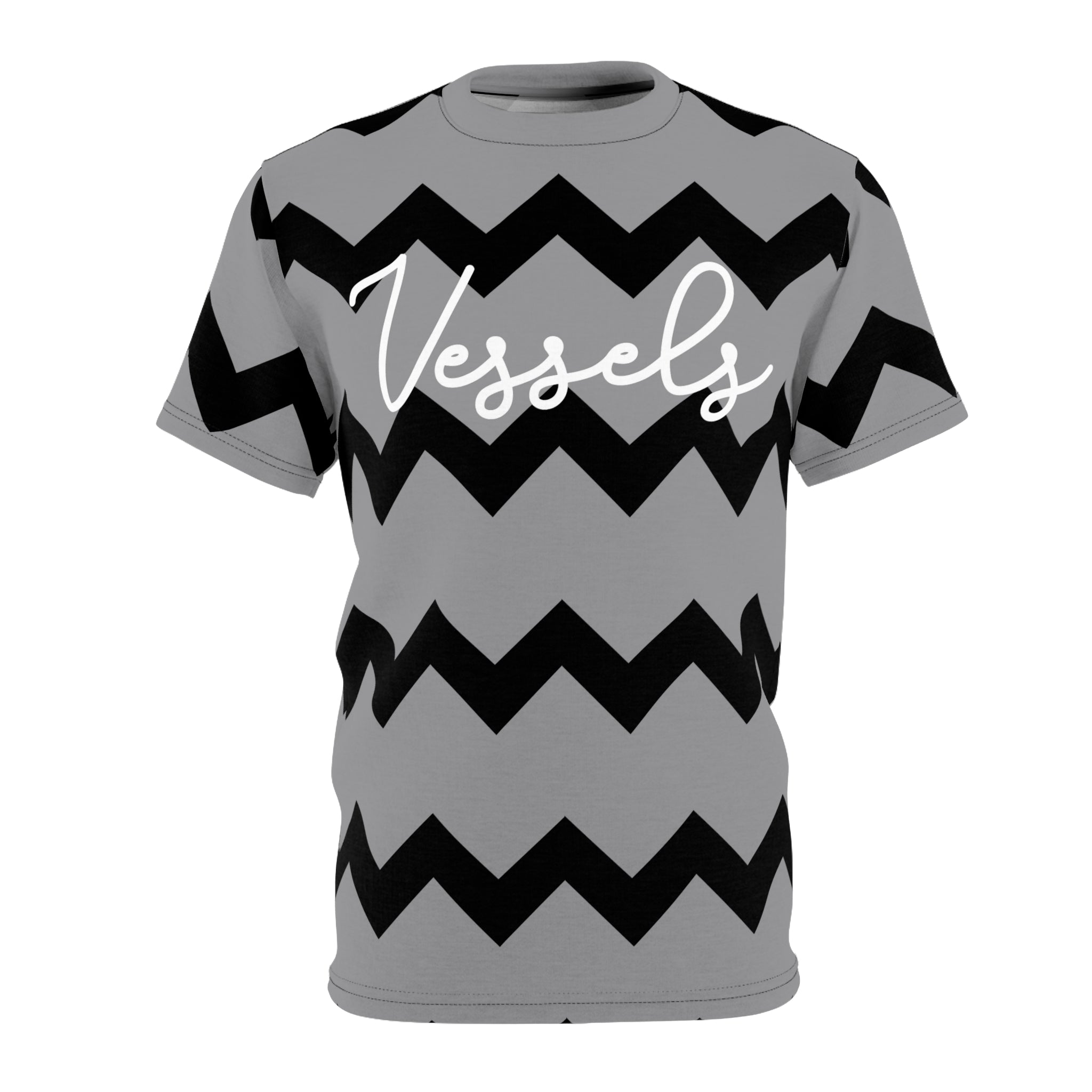 Zig Zag Tee - Gray/Black Overcome Ups and Downs